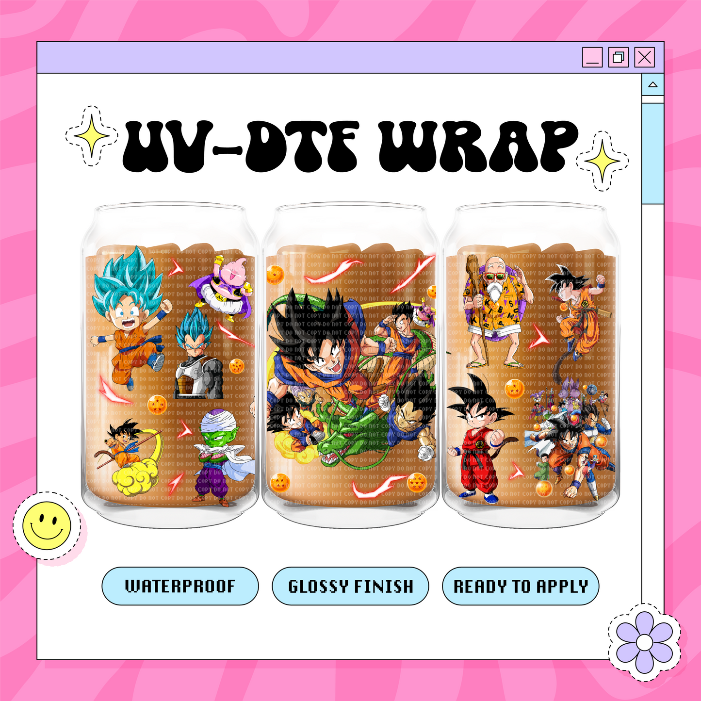 Dragon Kawaii - 16 oz Glass Wrap