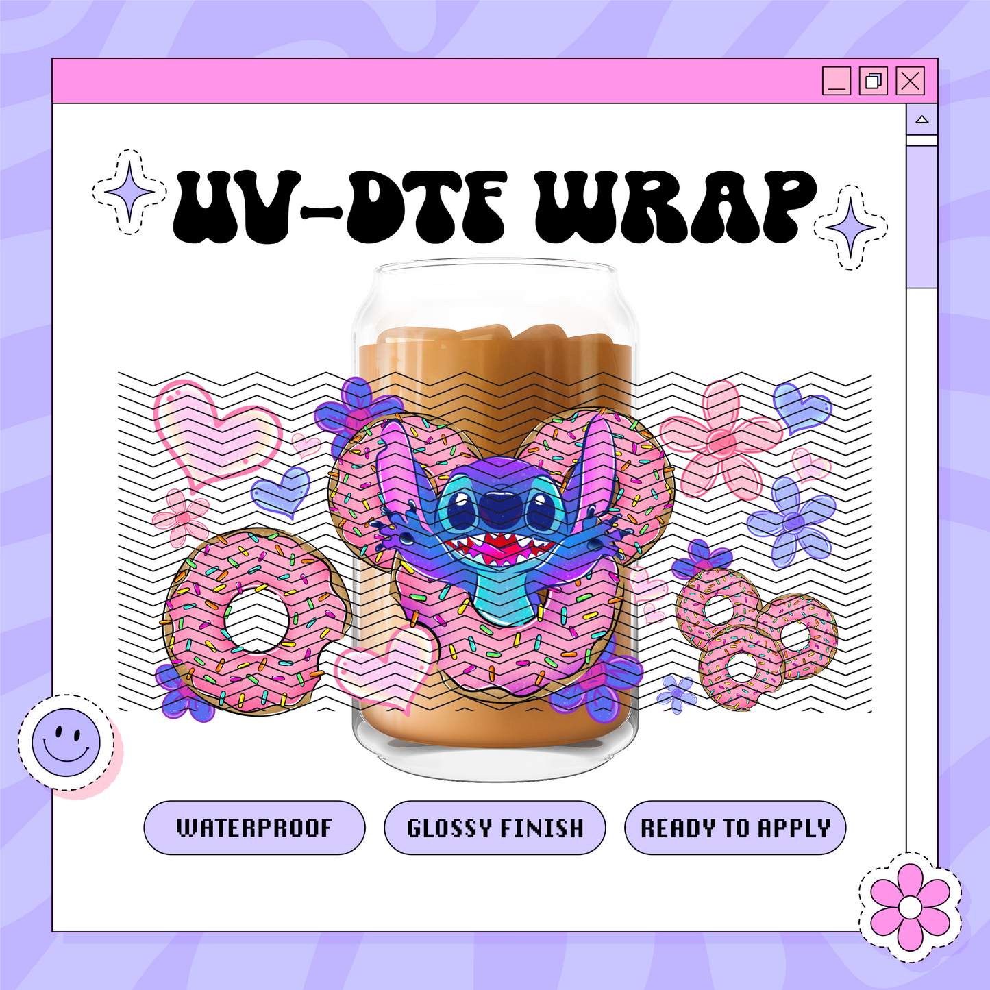 Dis Donut Alien - 16oz Glass Wrap