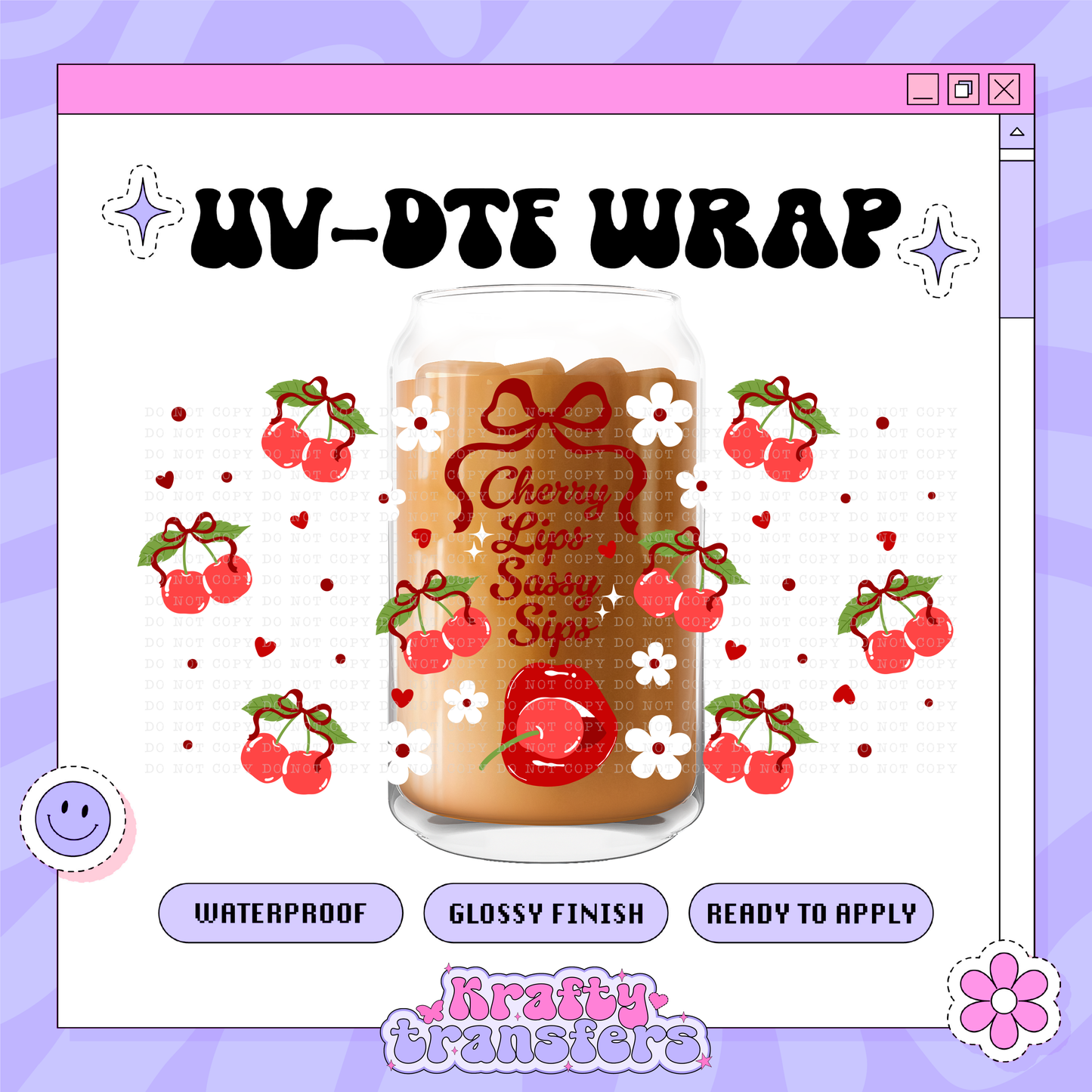 Cherry Lips - 16oz Glass Wrap
