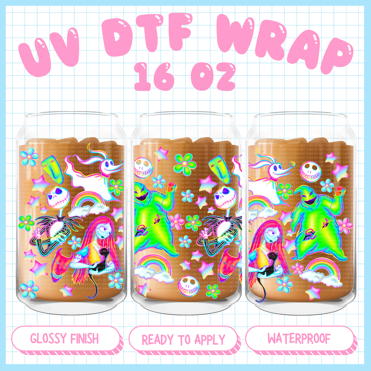 NBC Flower
- 16 oz UV DTF WRAP