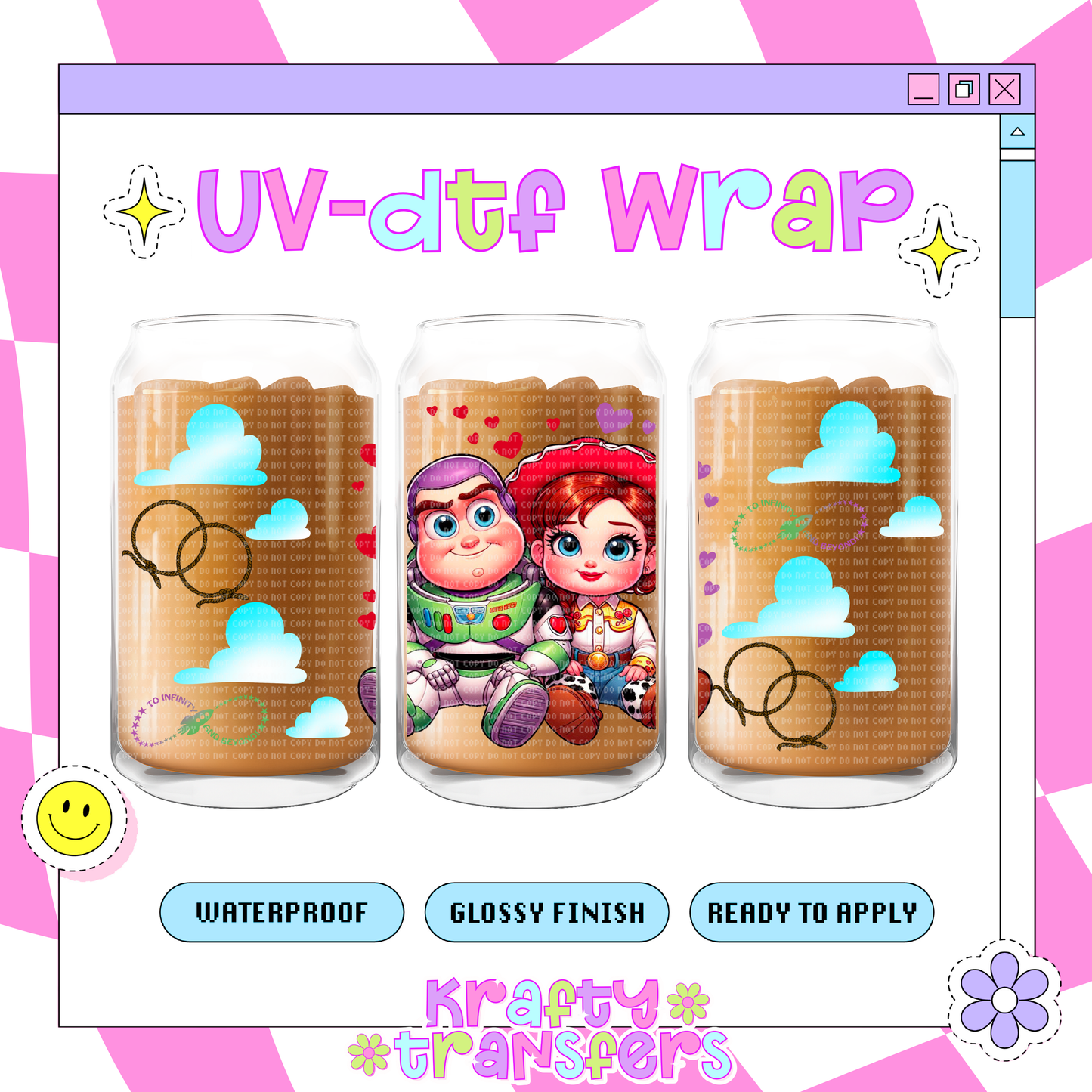 Baby B&J Love - 16 oz Glass Wrap