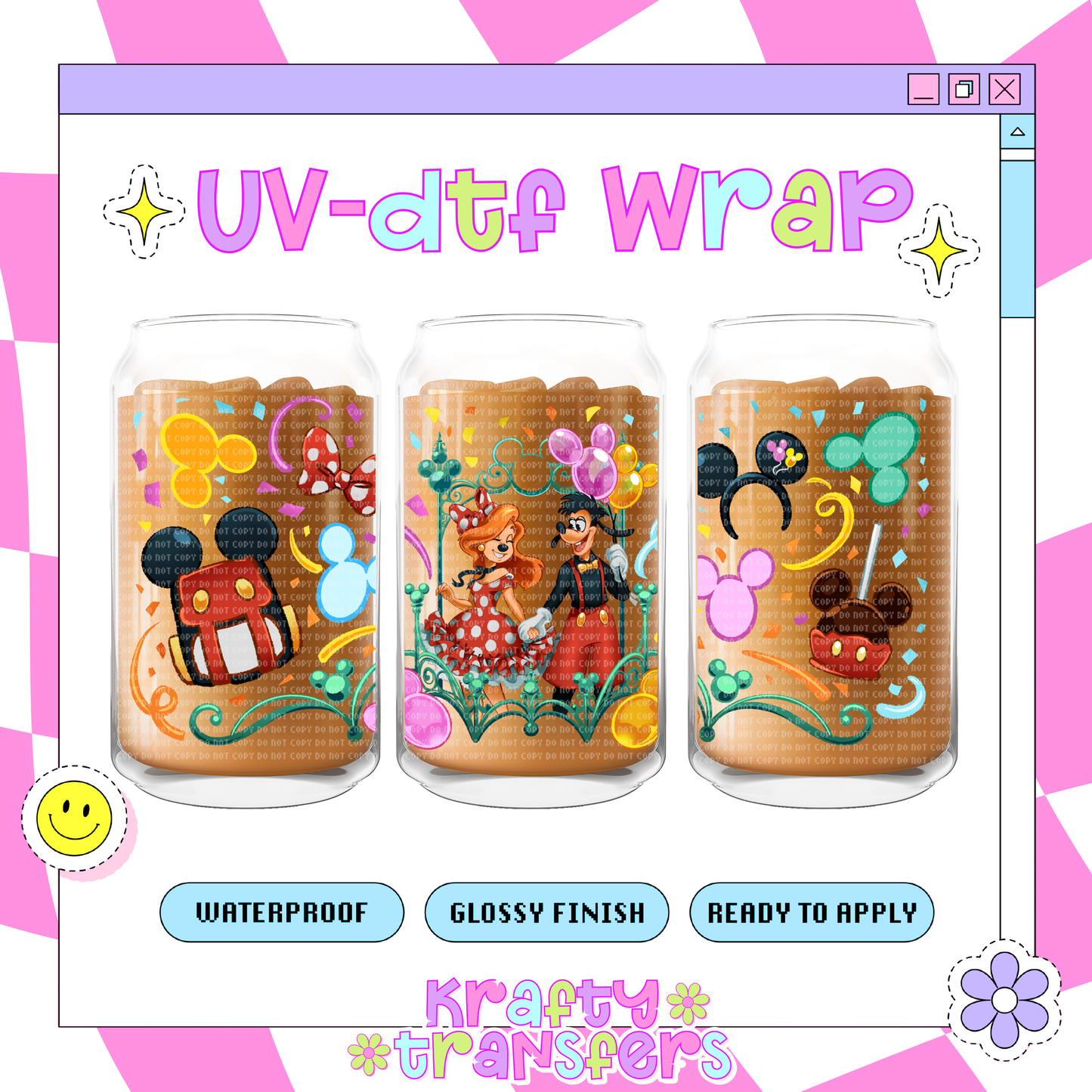 R & M In Love Vday - 16 oz Glass Wrap