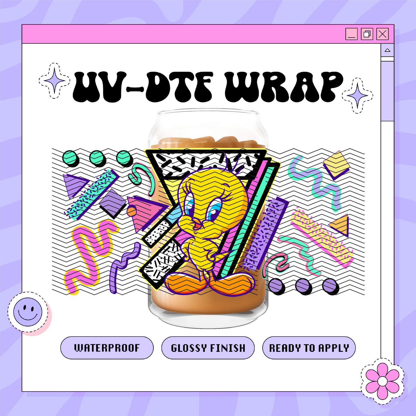 2000s Tweety - 16oz Glass Wrap