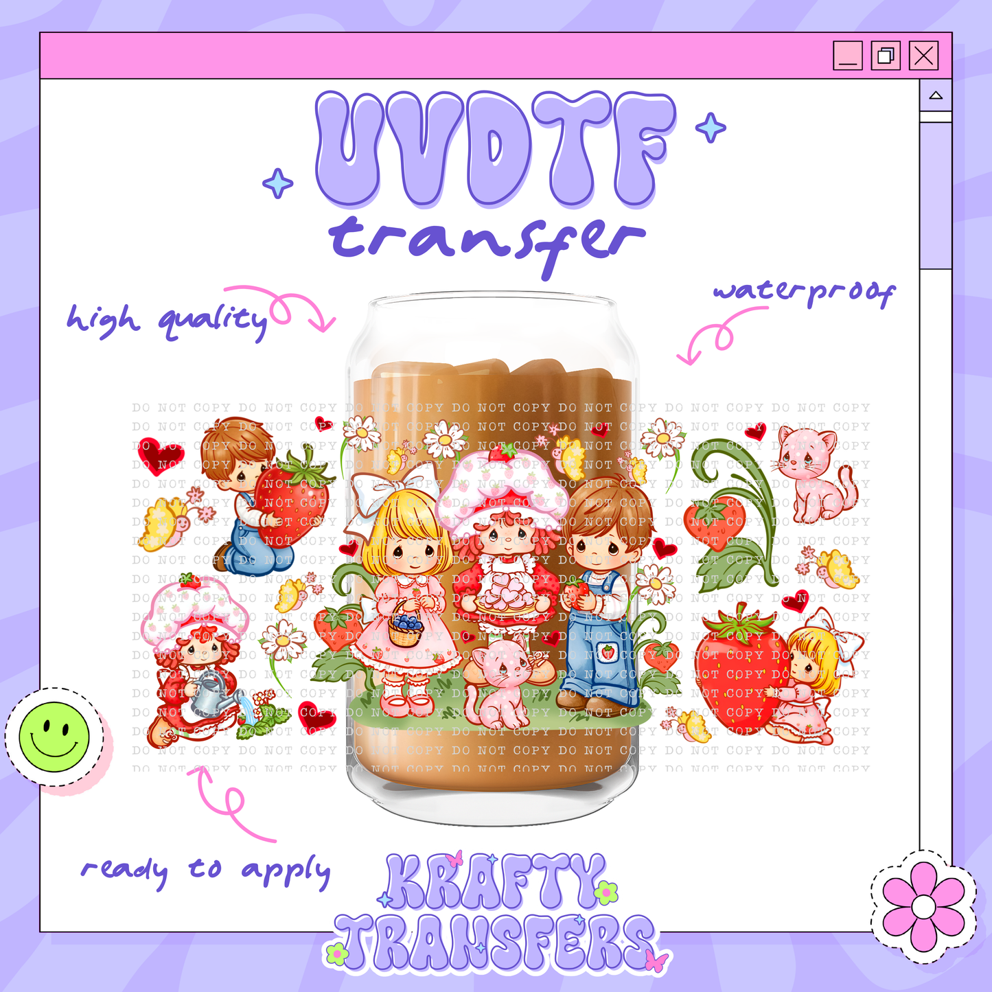 Strawberry Friends - 16oz Glass Wrap