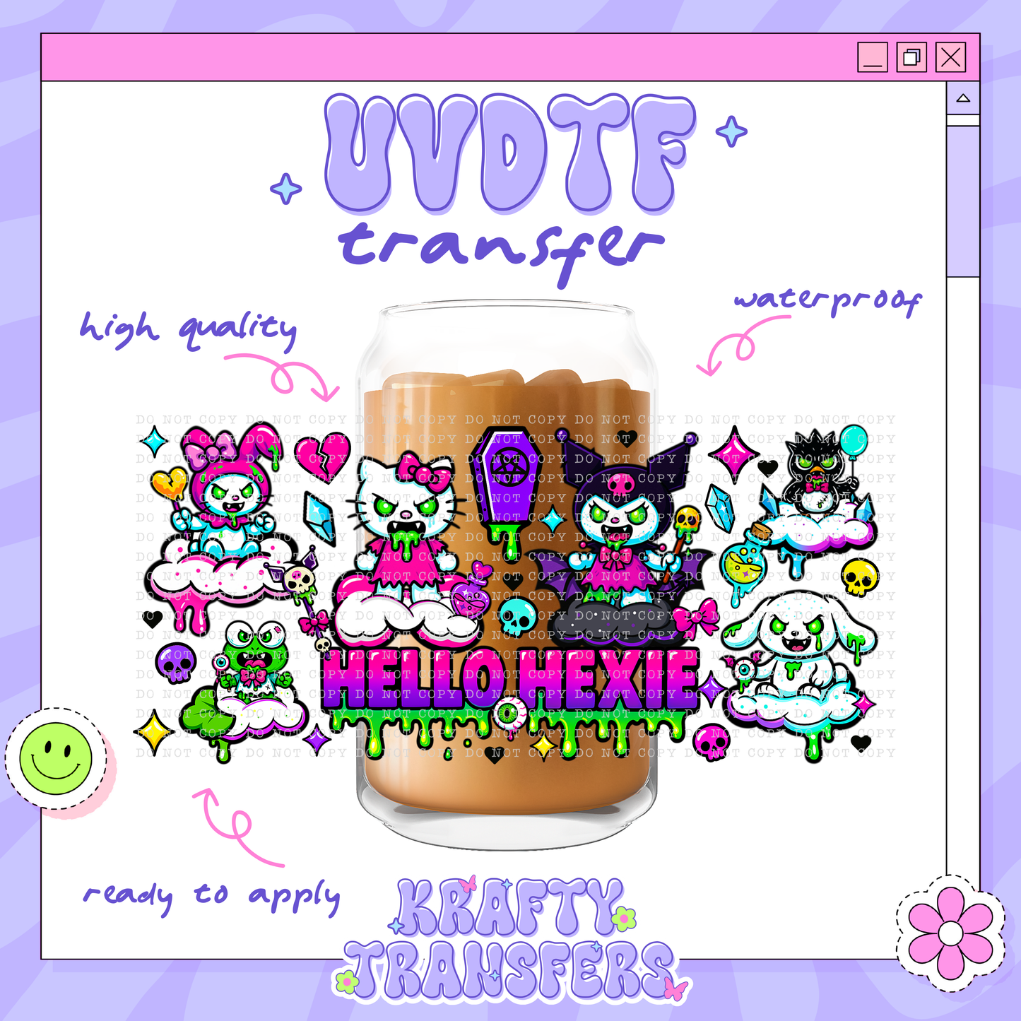 Hello Hexie | #23 | 16oz UVDTF Wrap