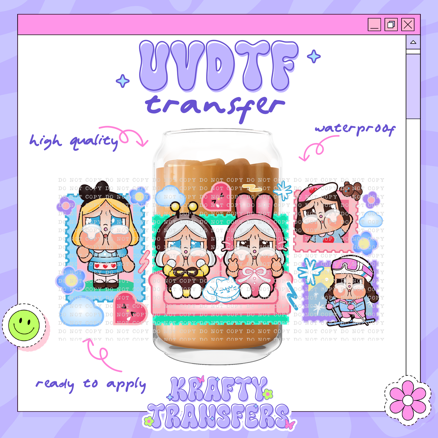 Kawaii Holiday Crybaby - 16oz Glass Wrap