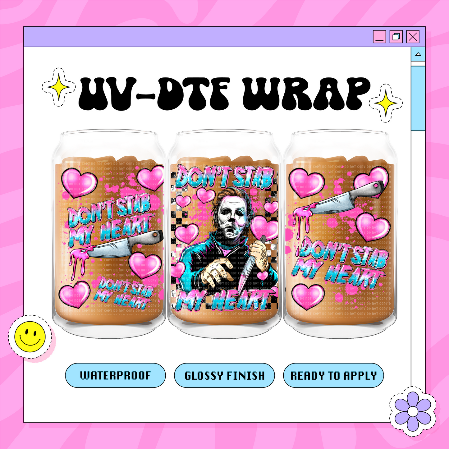 Vday Michael - 16oz Glass Wrap