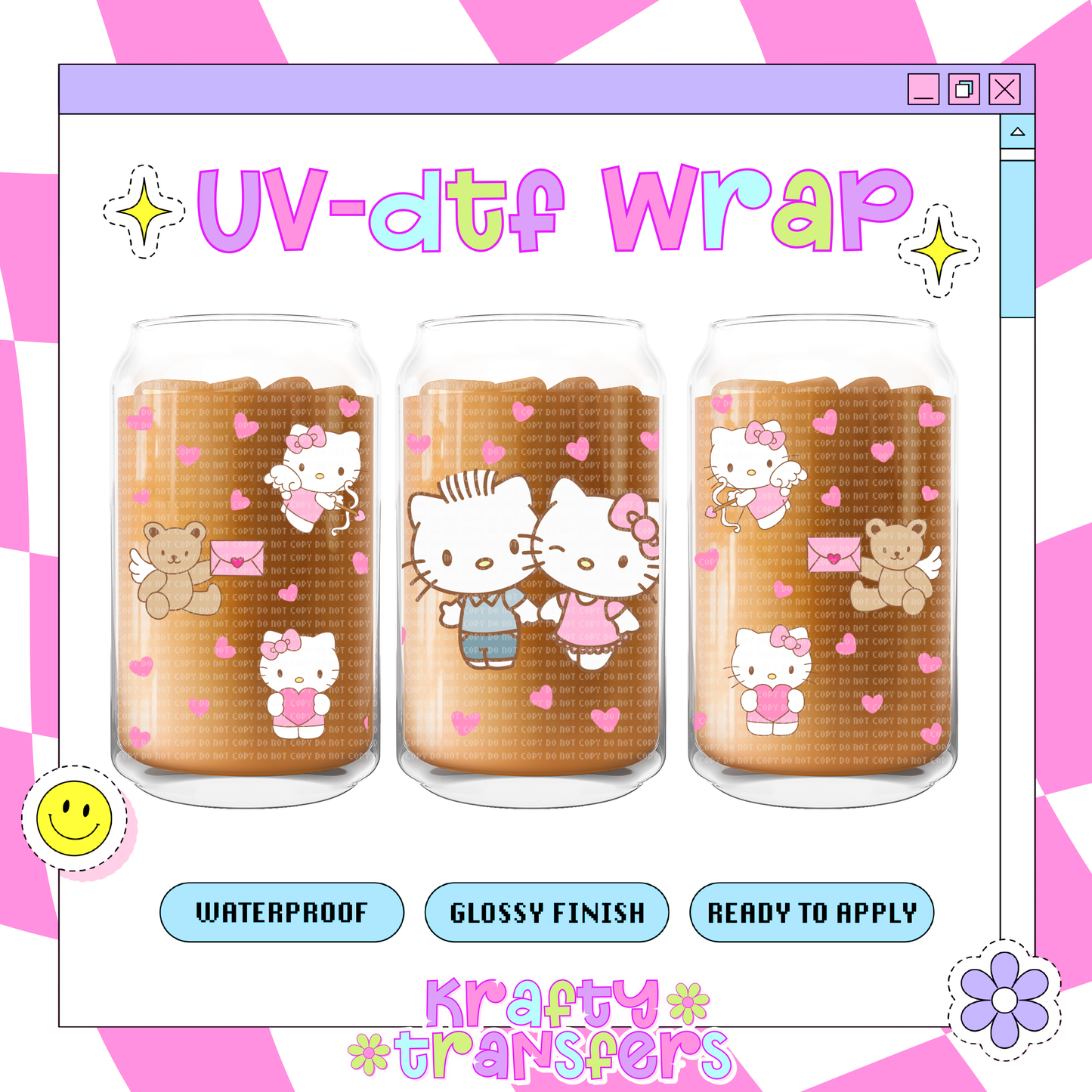 Kitty & Boy Love - 16 oz Glass Wrap