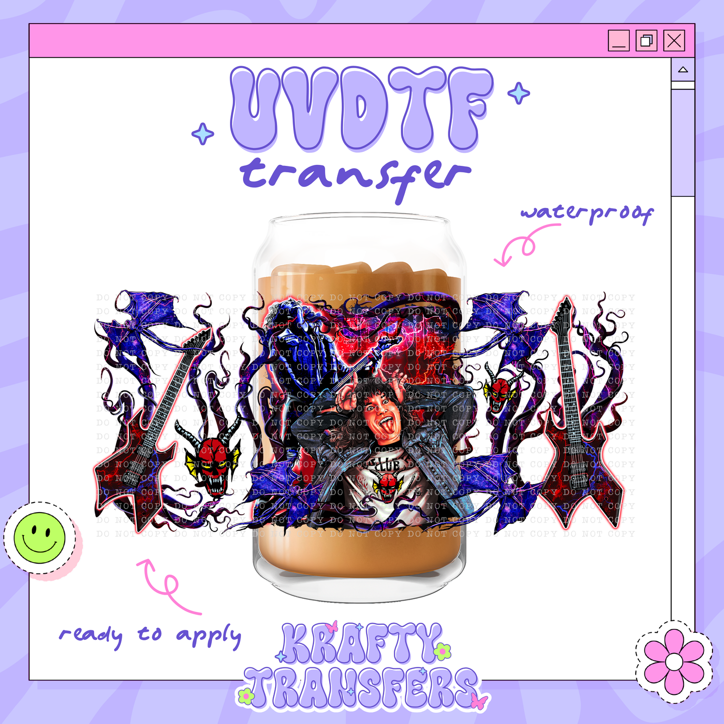 Spooky Eddie Stranger - 16oz Glass Wrap