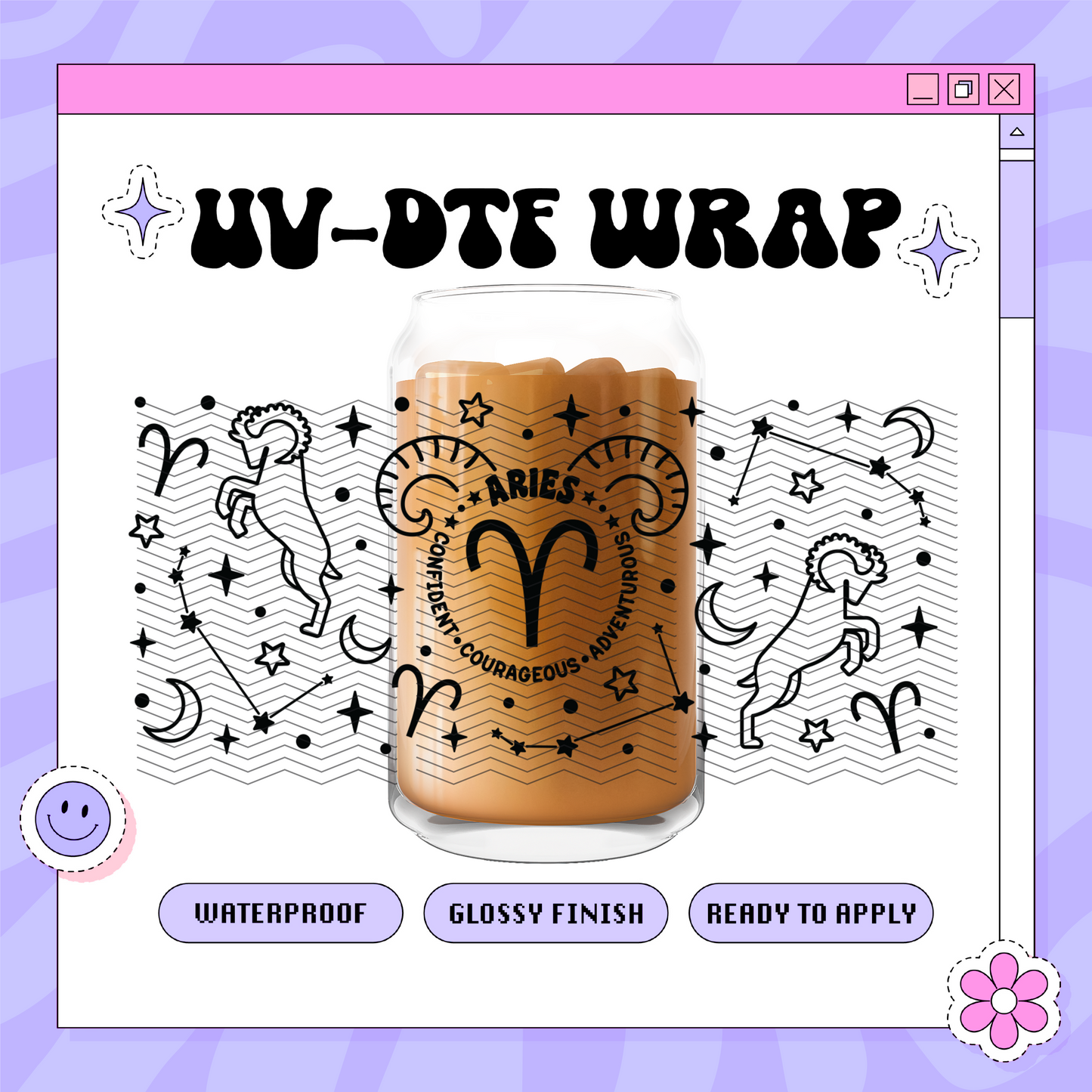 Horoscopes (Options) - 16oz Glass Wrap
