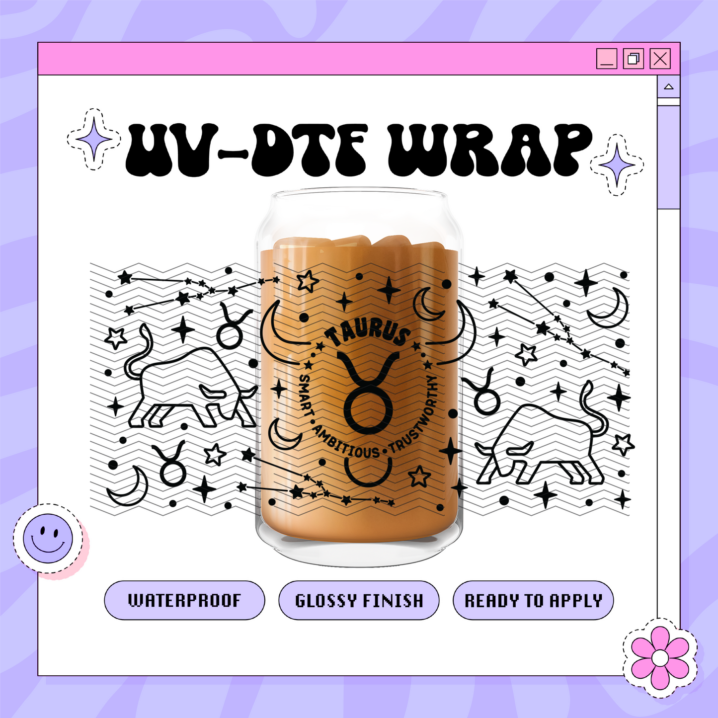 Horoscopes (Options) - 16oz Glass Wrap