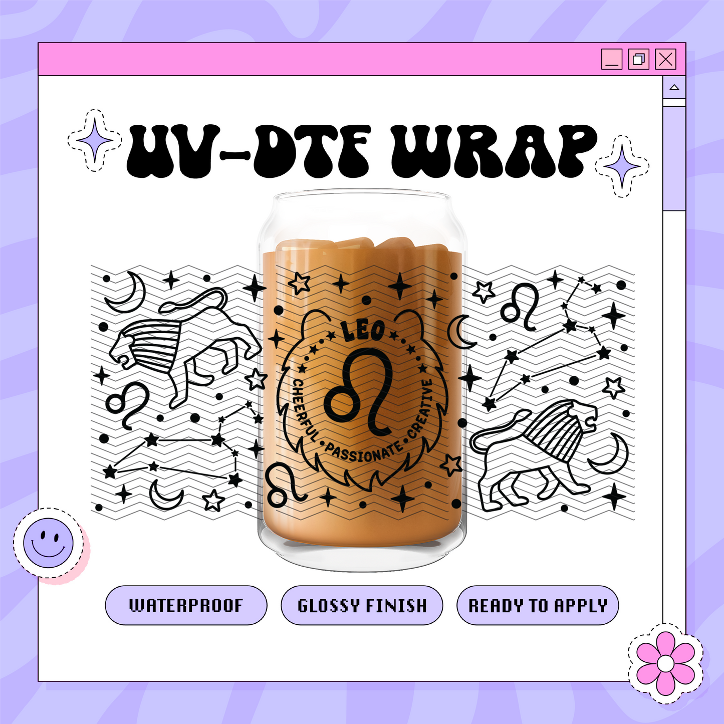 Horoscopes (Options) - 16oz Glass Wrap