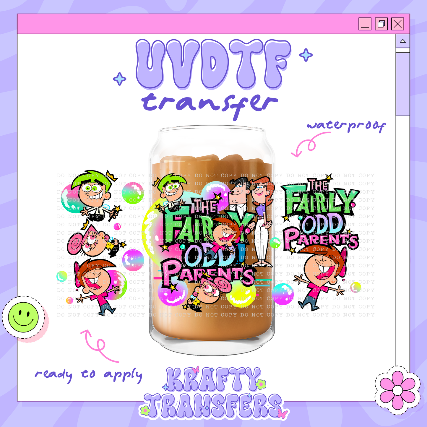 Fairies & Boy Timmy - 16oz Glass Wrap