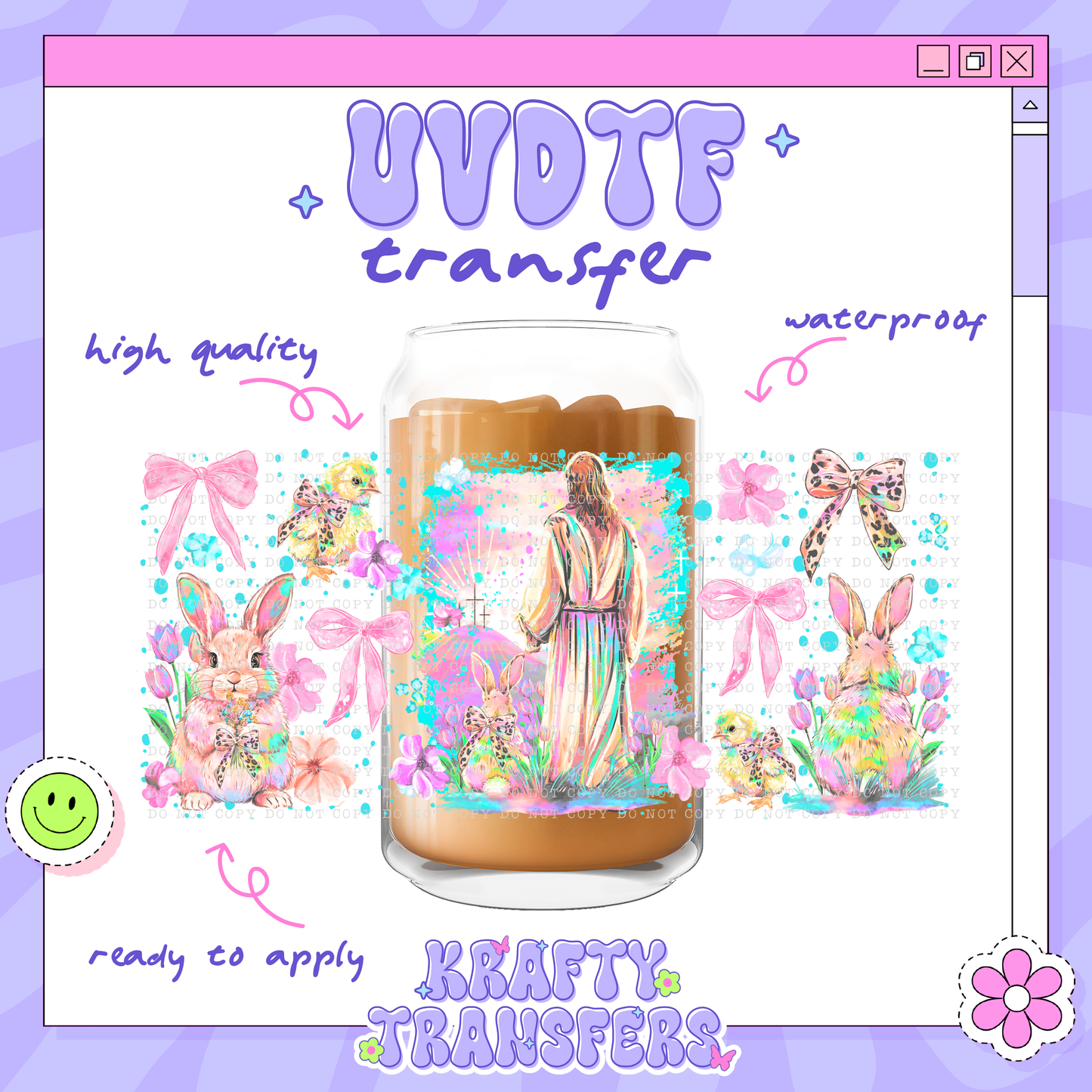 Blessed Easter - 16oz Glass Wrap