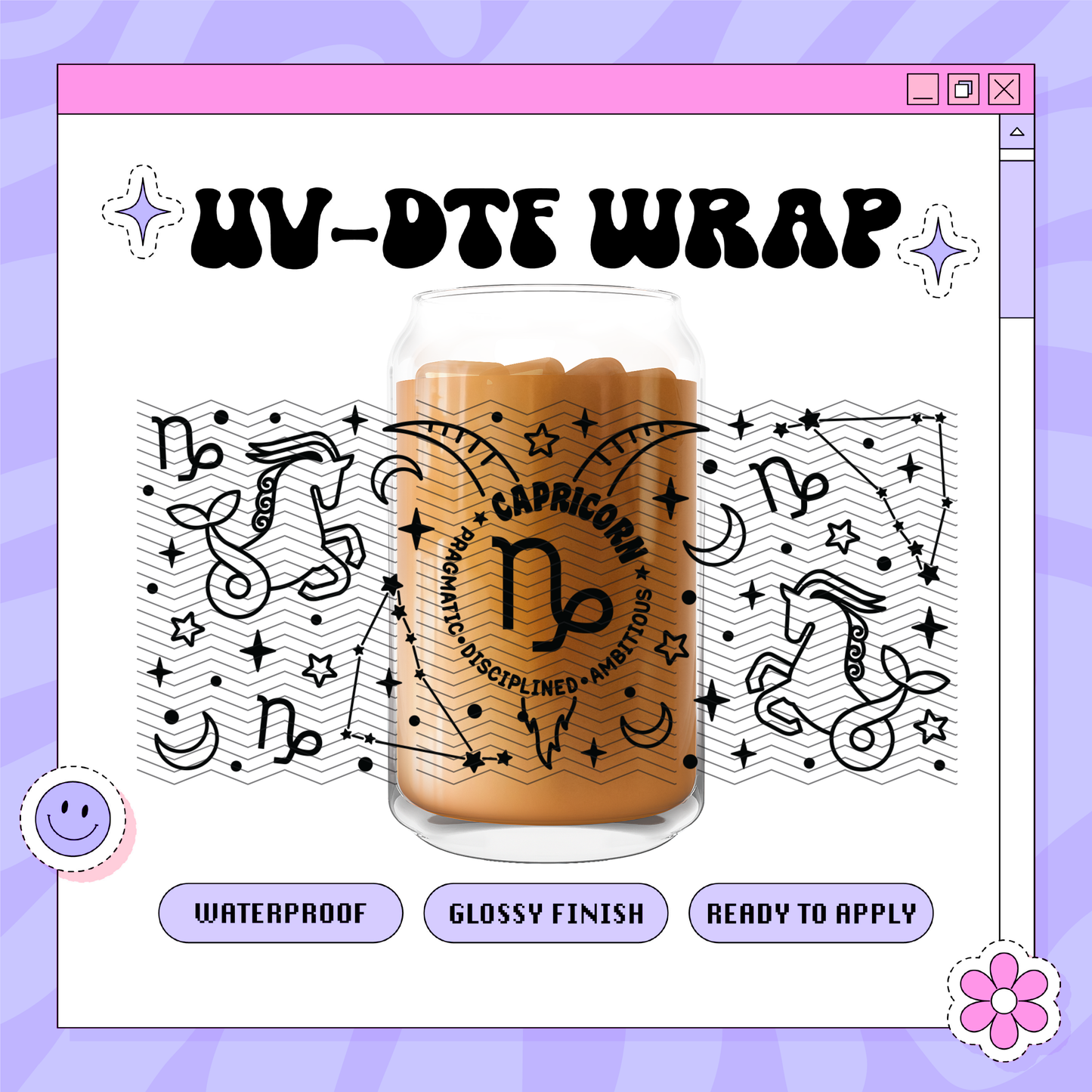 Horoscopes (Options) - 16oz Glass Wrap