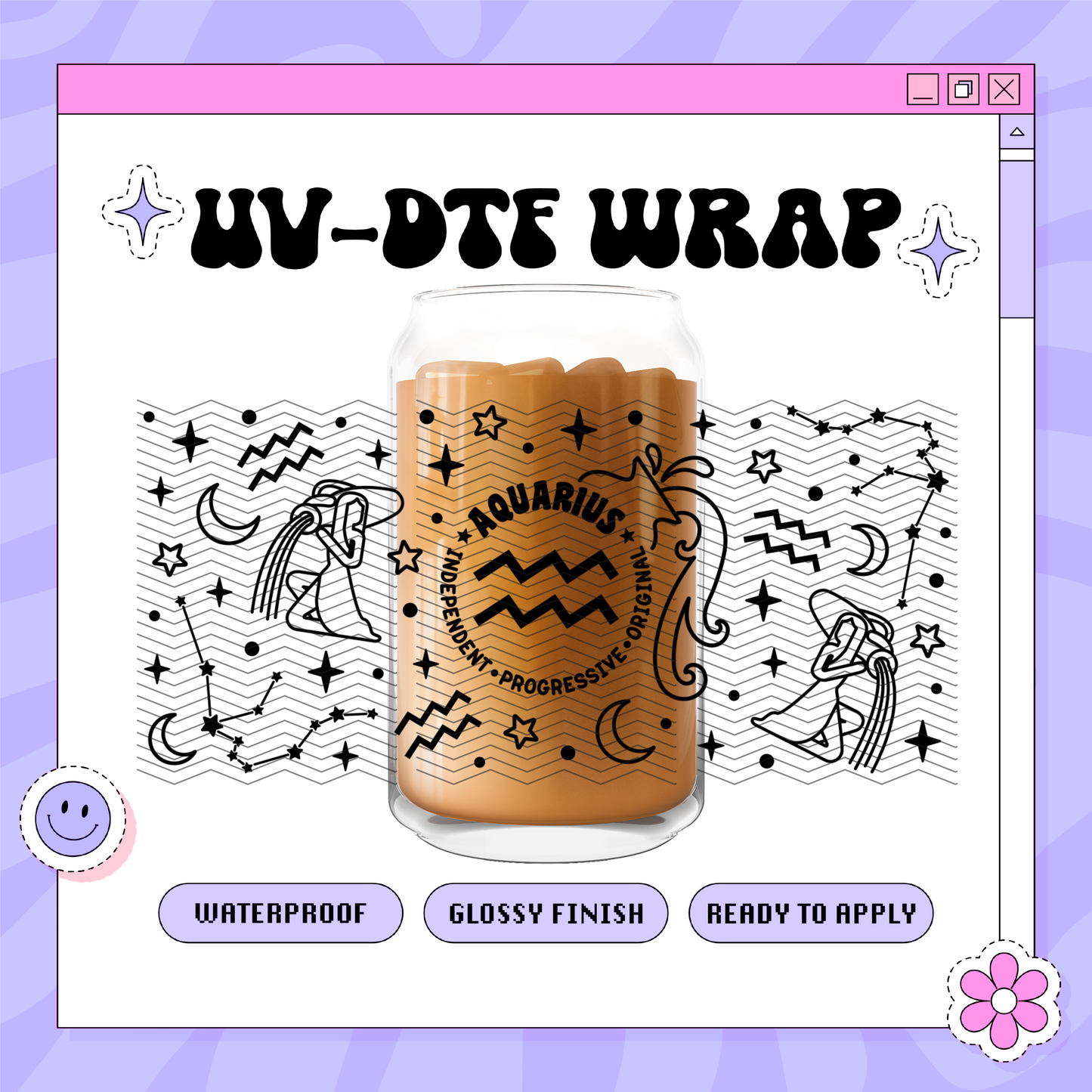 Horoscopes (Options) - 16oz Glass Wrap