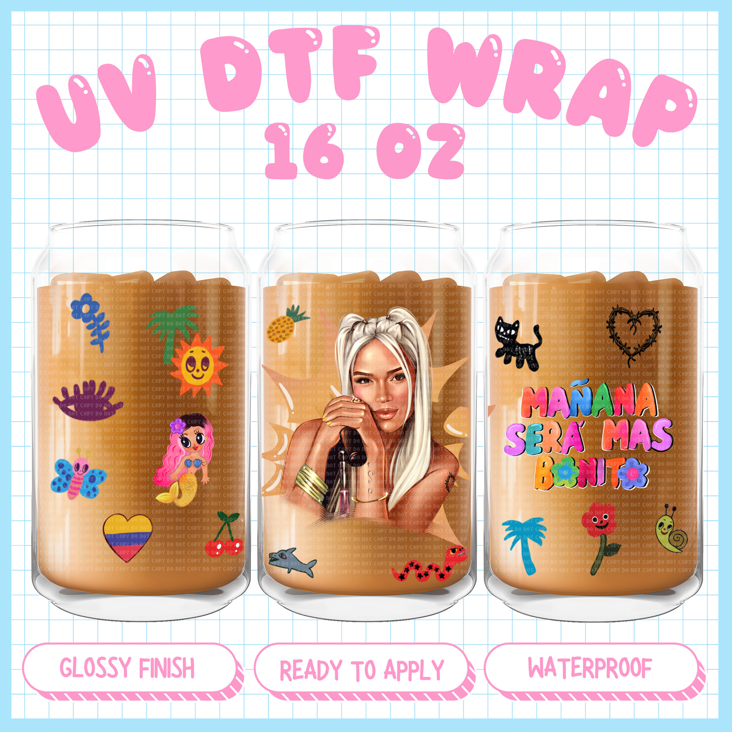 Karol Si Te - 16 oz UV DTF WRAP