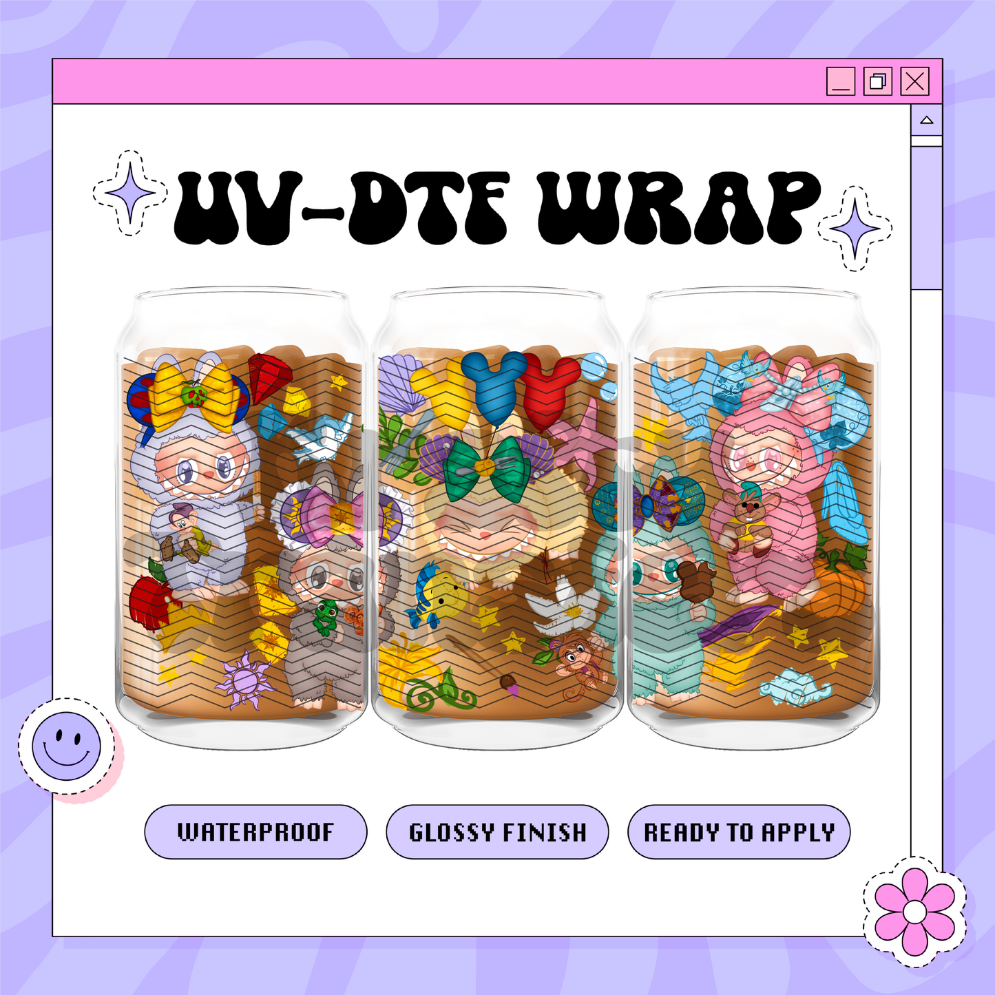 Princesses Labubu - 16oz Glass Wrap