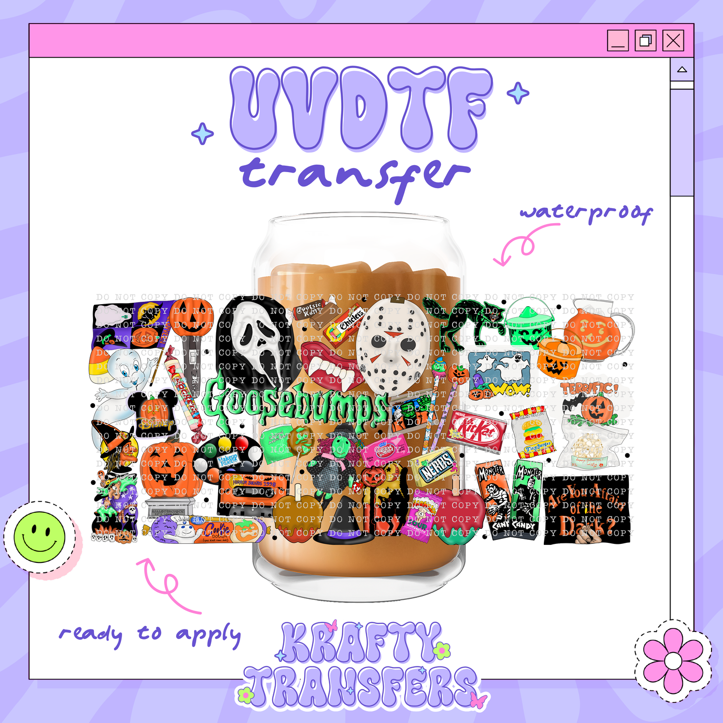 Nostalgia Spooky Vibes - 16oz Glass Wrap
