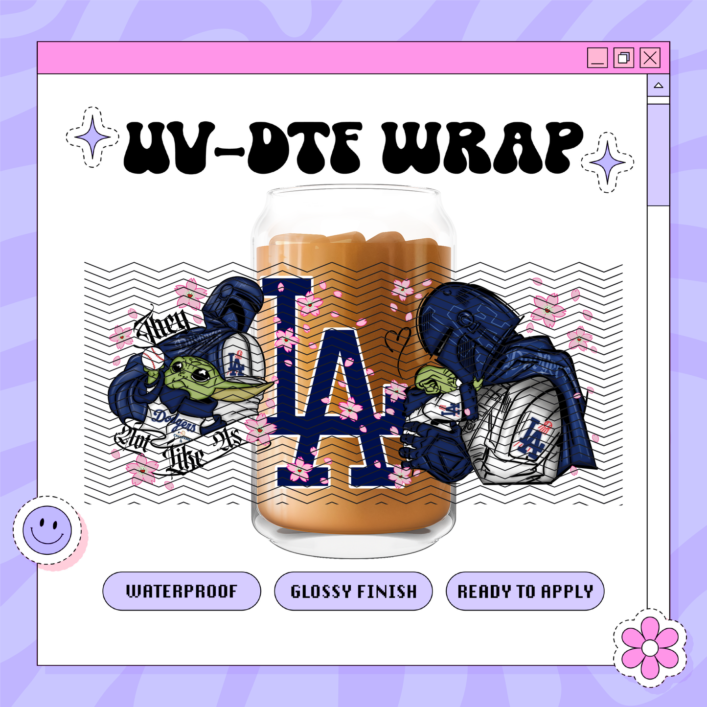 Baseball Galaxy Wars - 16oz Glass Wrap