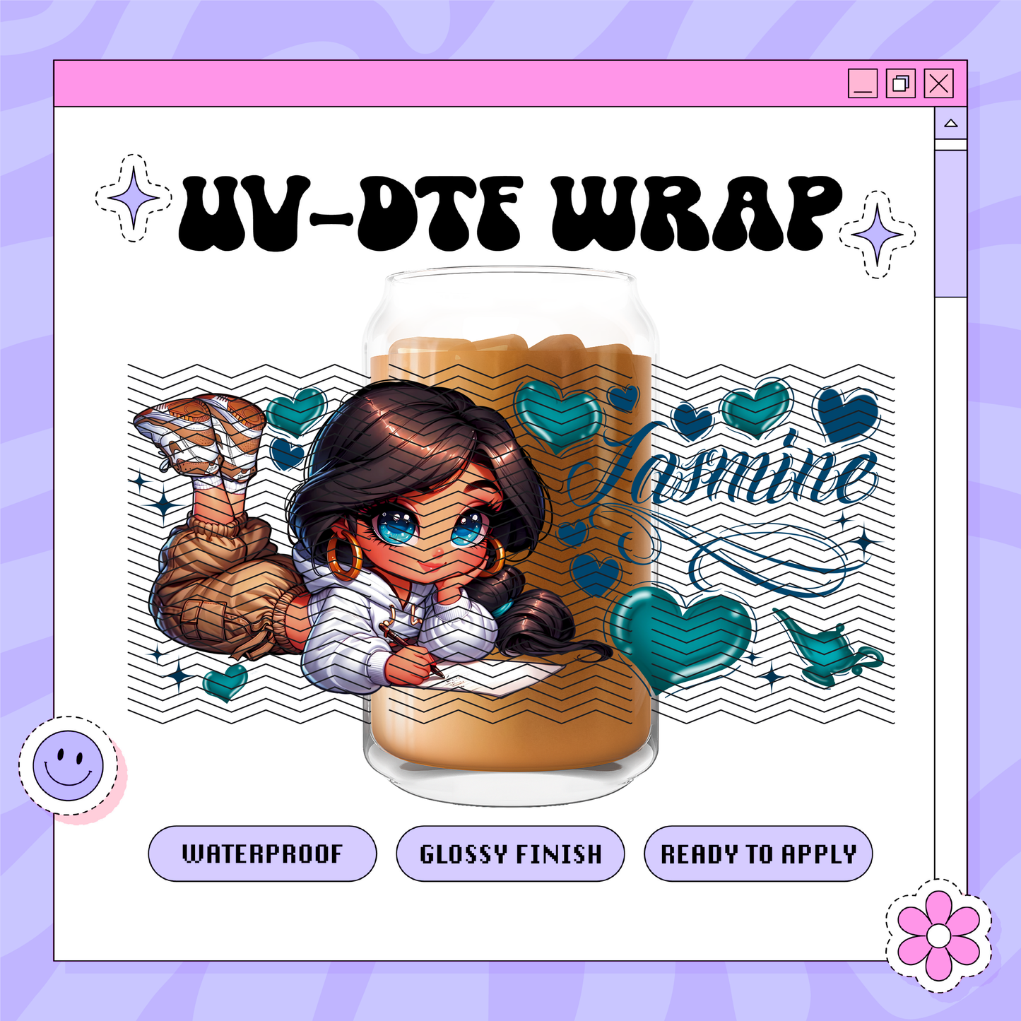 Dis Jasmine 2000s - 16oz Glass Wrap
