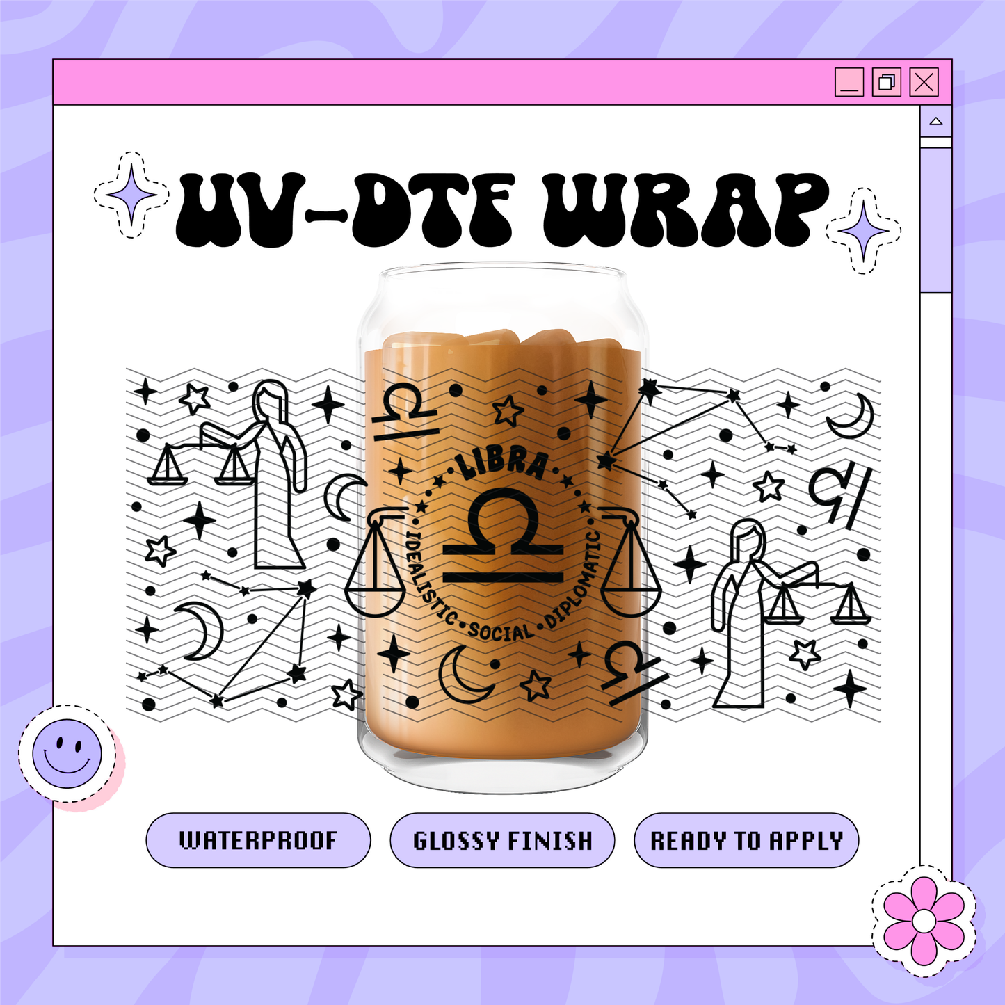 Horoscopes (Options) - 16oz Glass Wrap