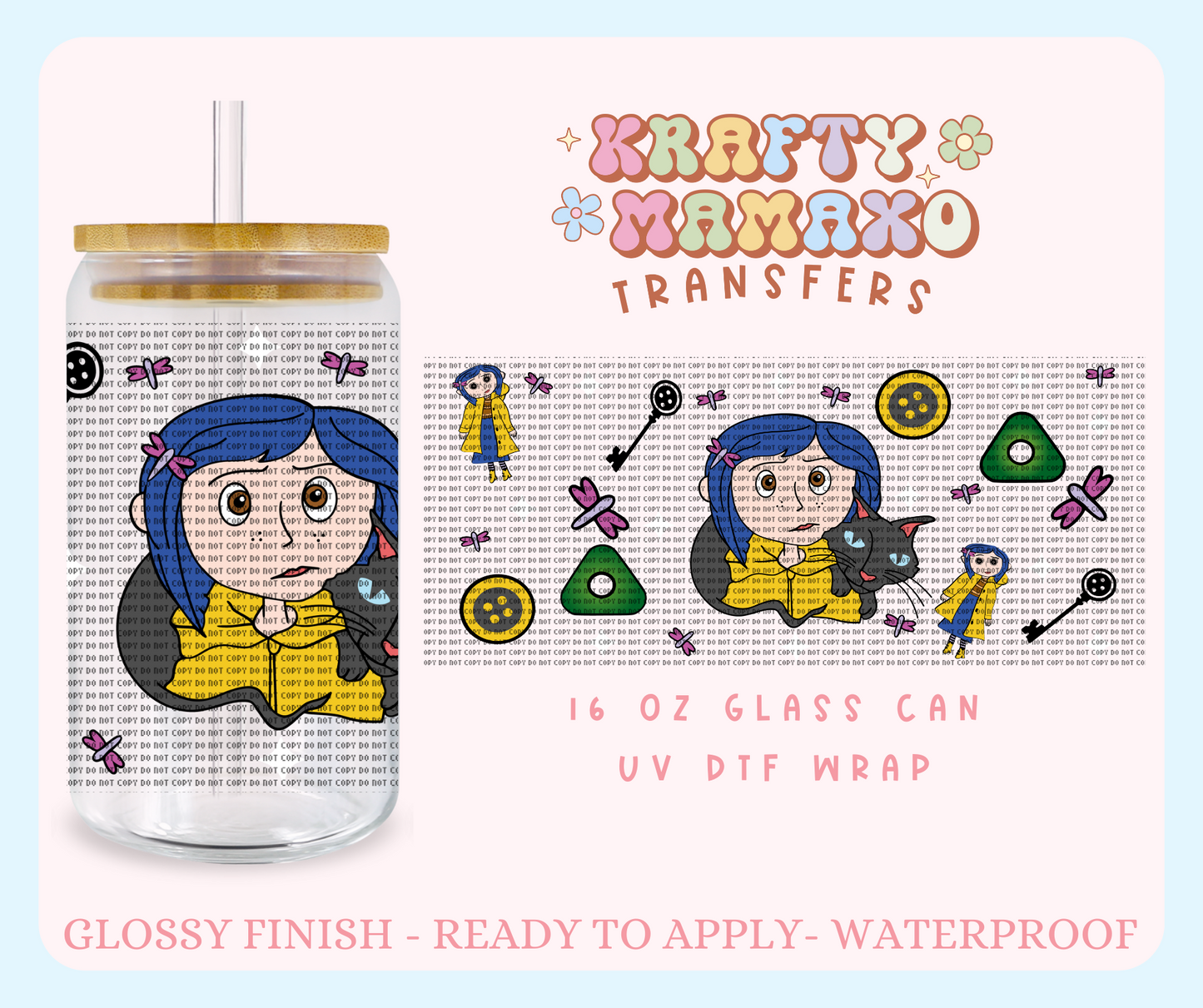 Cora & cat - 16oz UV DTF Wrap