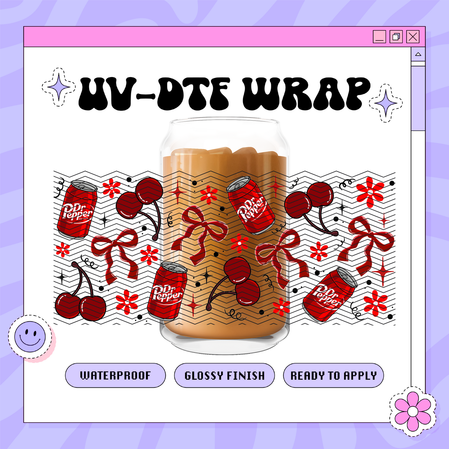 Dr. Pepper Coquette - 16oz Glass Wrap