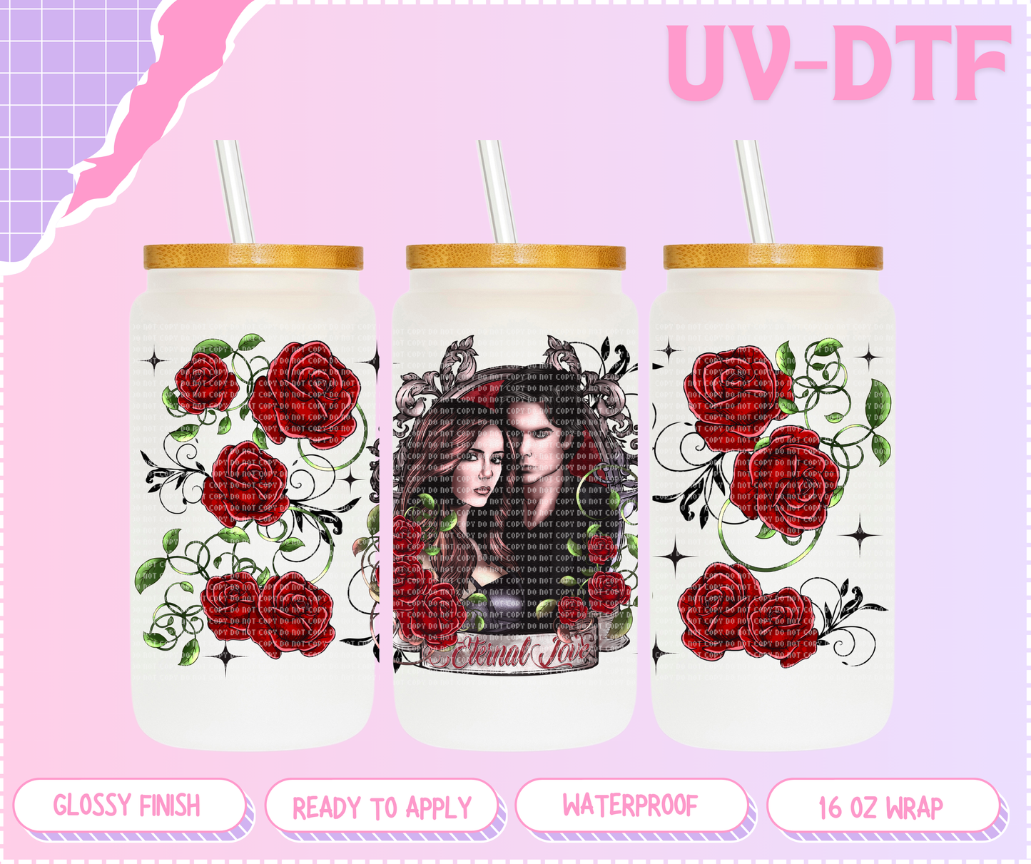 Vampire Diaries - 16 Oz UV DTF Wrap