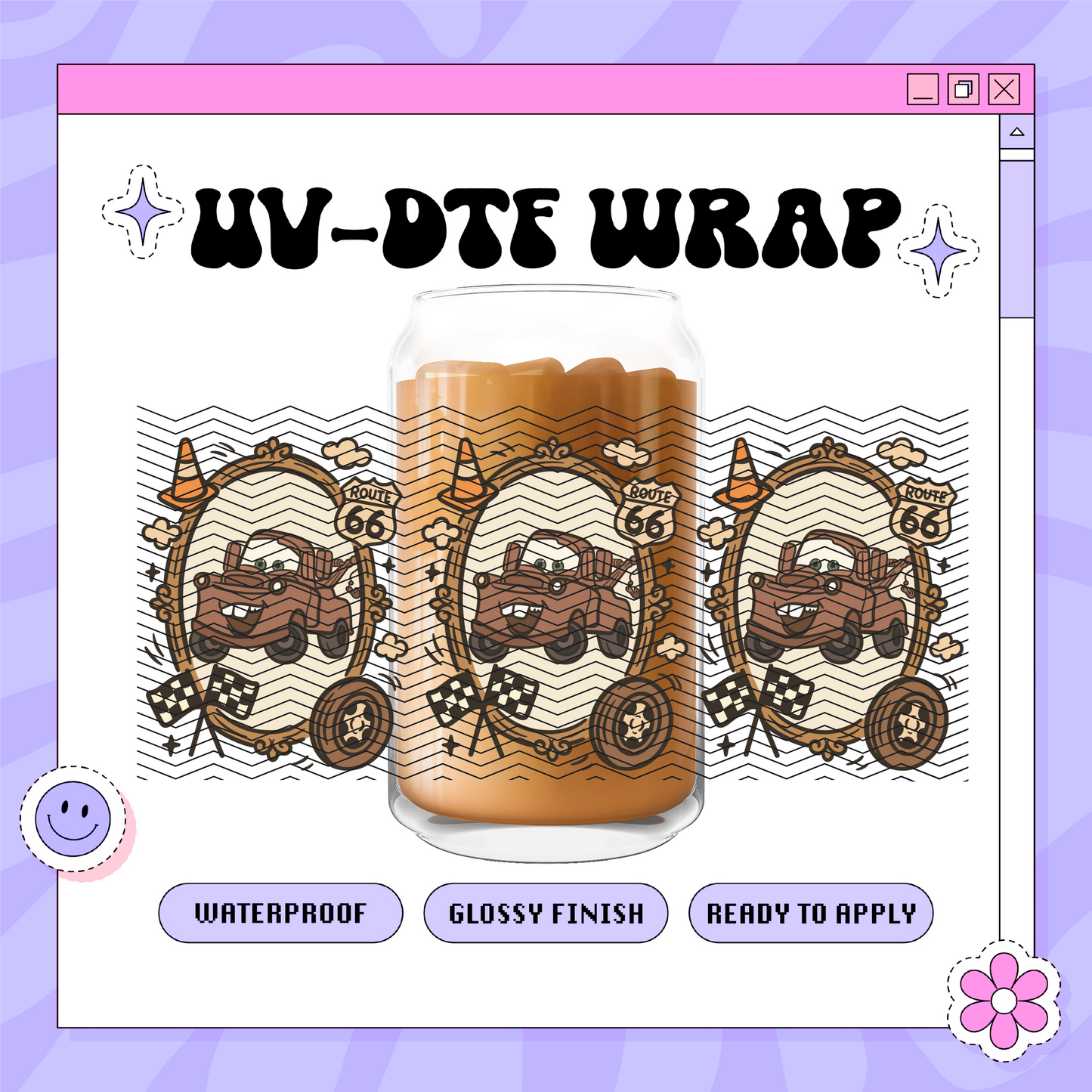 Dis Brown Truck Frames - 16oz Glass Wrap