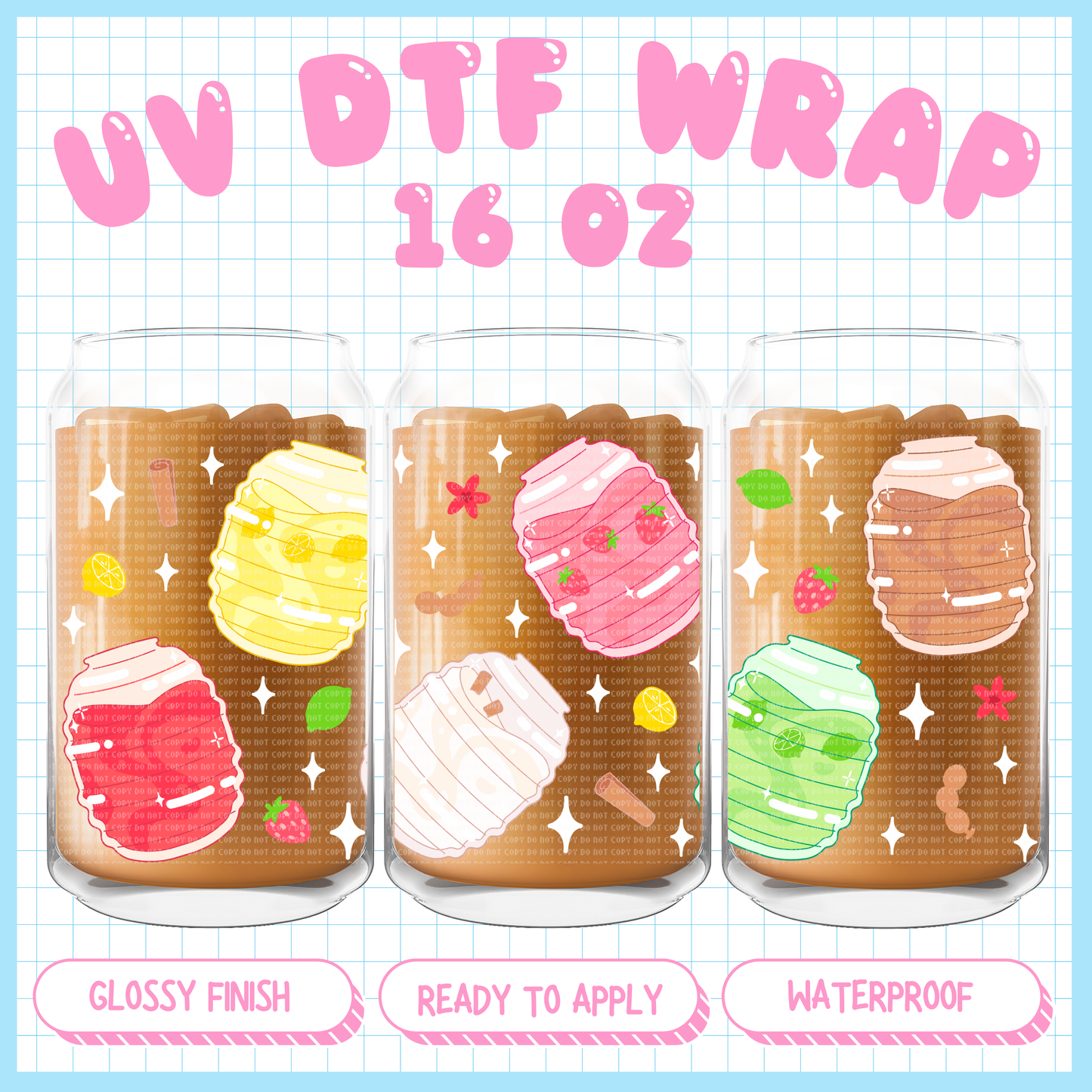 Agua Fresca
- 16 oz UV DTF WRAP