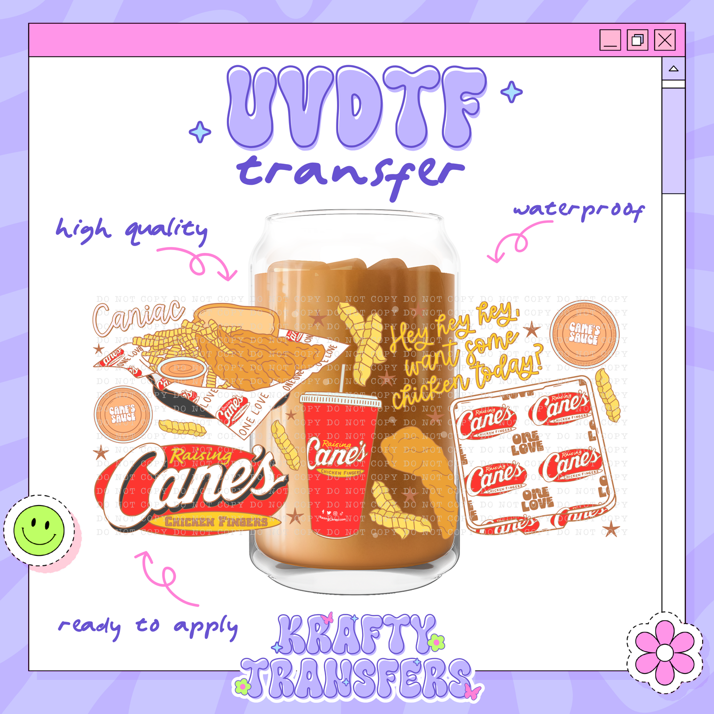 Cane’s - 16oz Glass Wrap