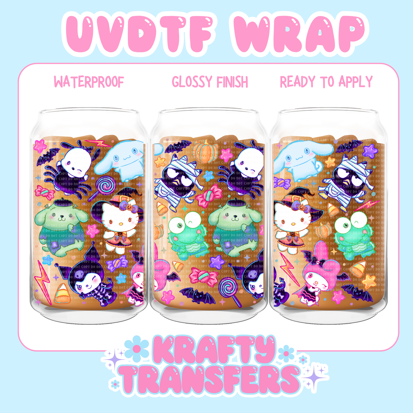 Kawaii Halloween - 16 oz UV DTF WRAPS