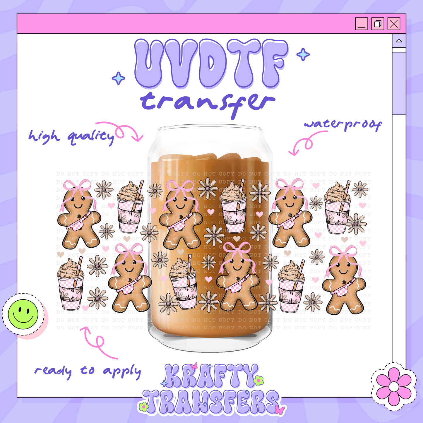 Gingerbread Latte - 16oz Glass Wrap