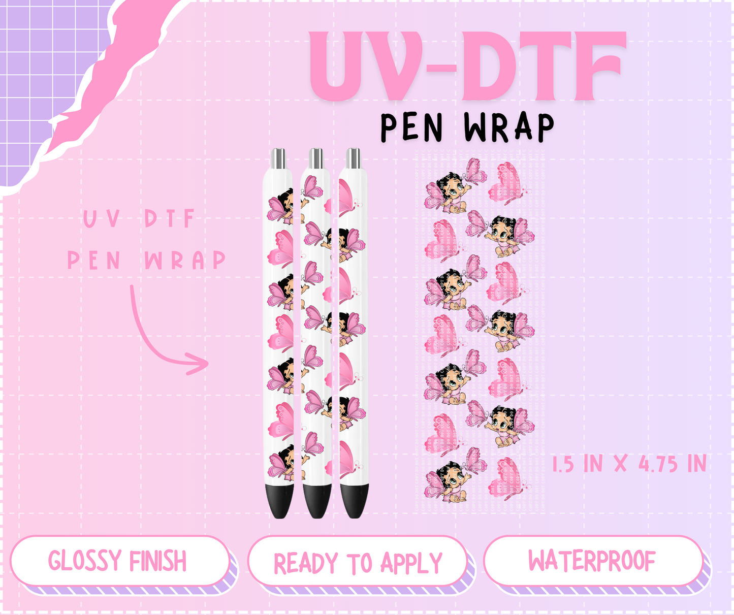 Betty | UV DTF Pen Wrap