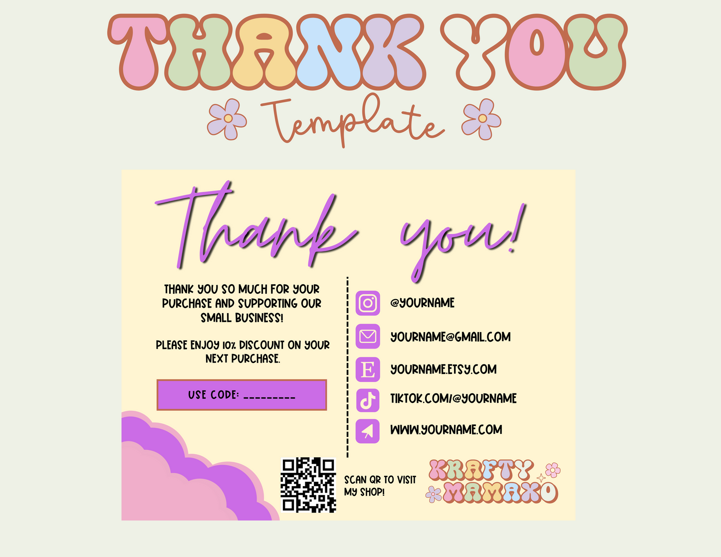 Thank You Card Template