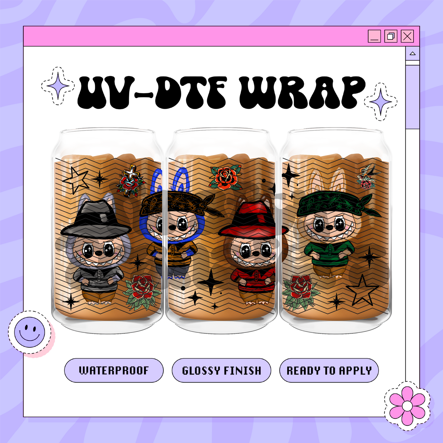 Chicano Labubu - 16oz Glass Wrap