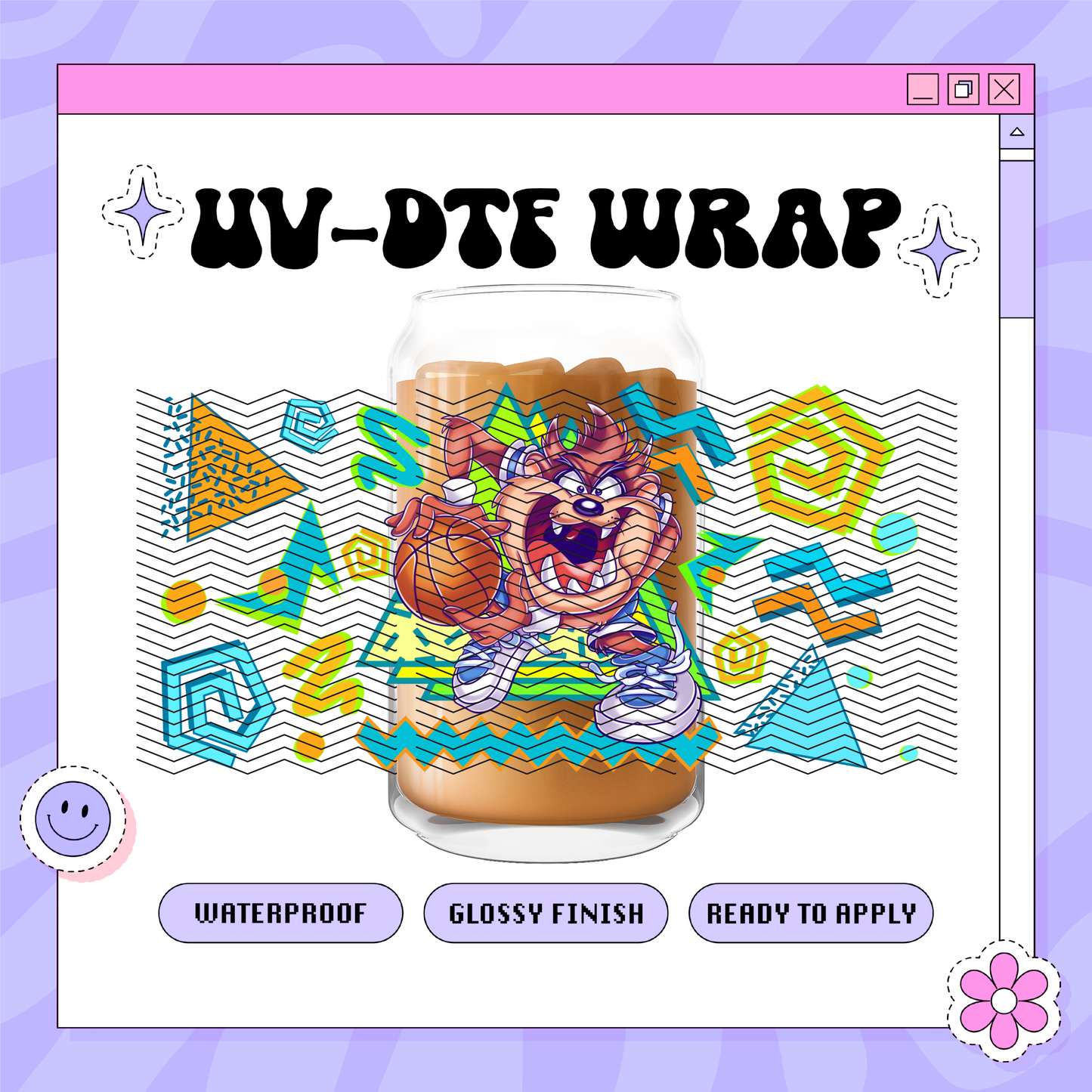 2000s Taz - 16oz Glass Wrap