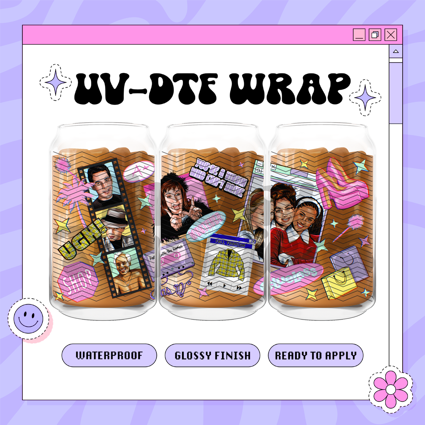Clueless Movie - 16oz Glass Wrap