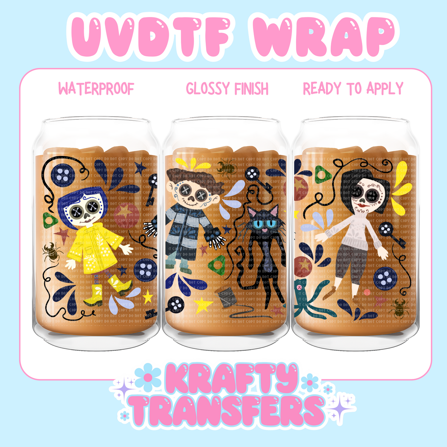 Cora Spooky - 16 oz UV DTF WRAP
