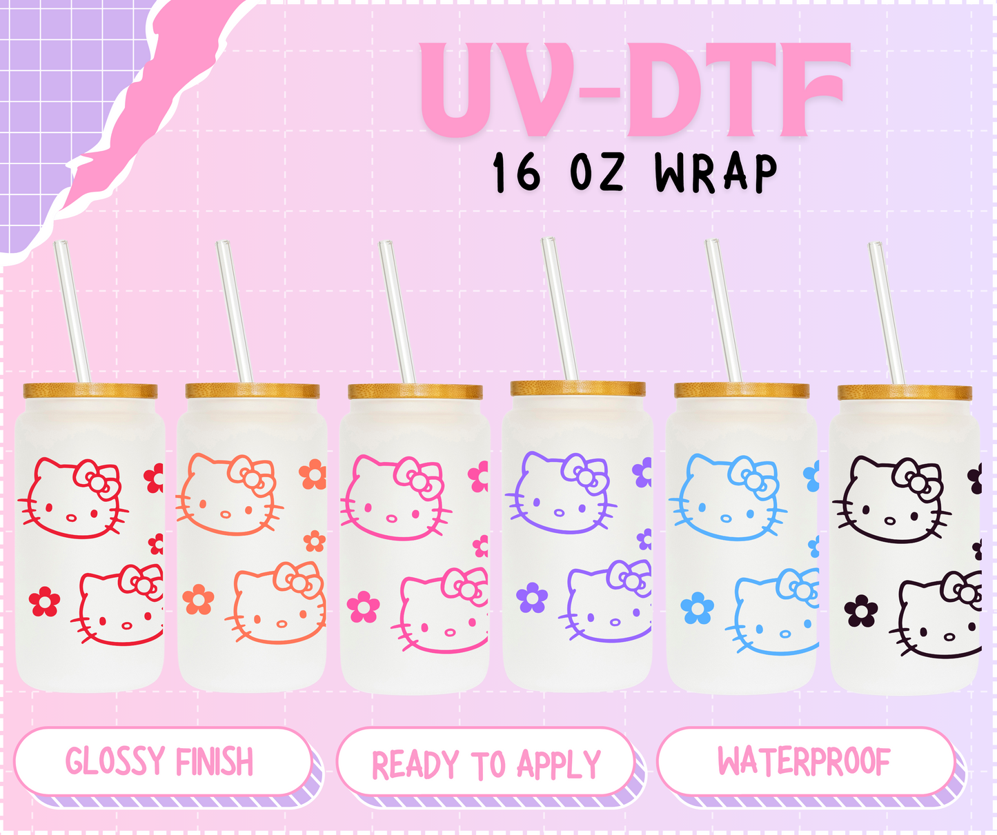 Color Kitty - 16 Oz UV DTF Wrap