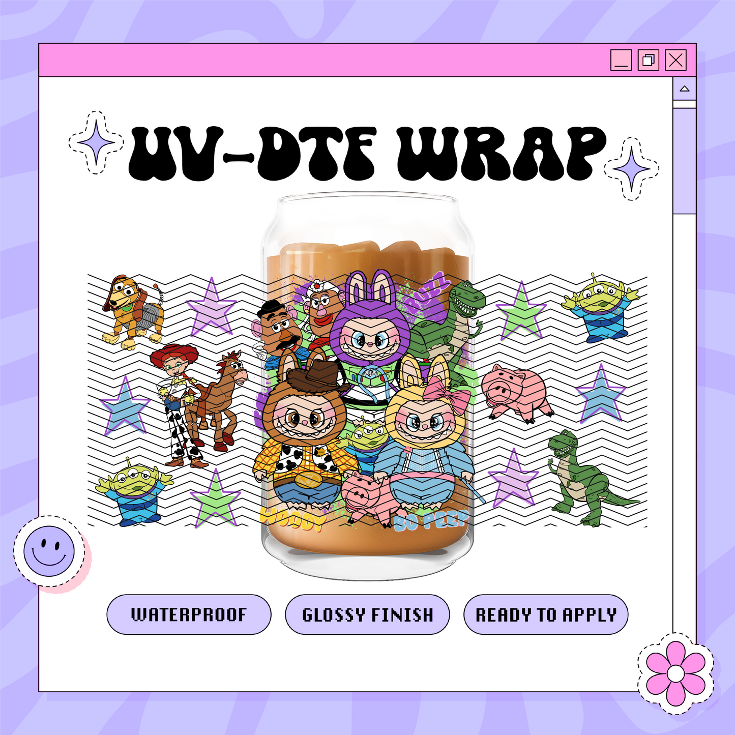 Dis Labubu Toys + Friends - 16oz Glass Wrap