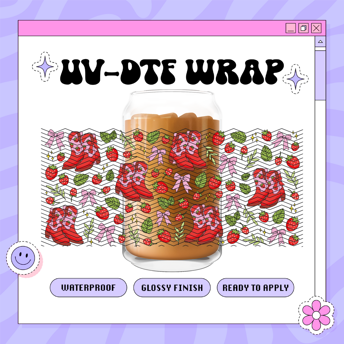Coquette Cowgirl - 16oz Glass Wrap