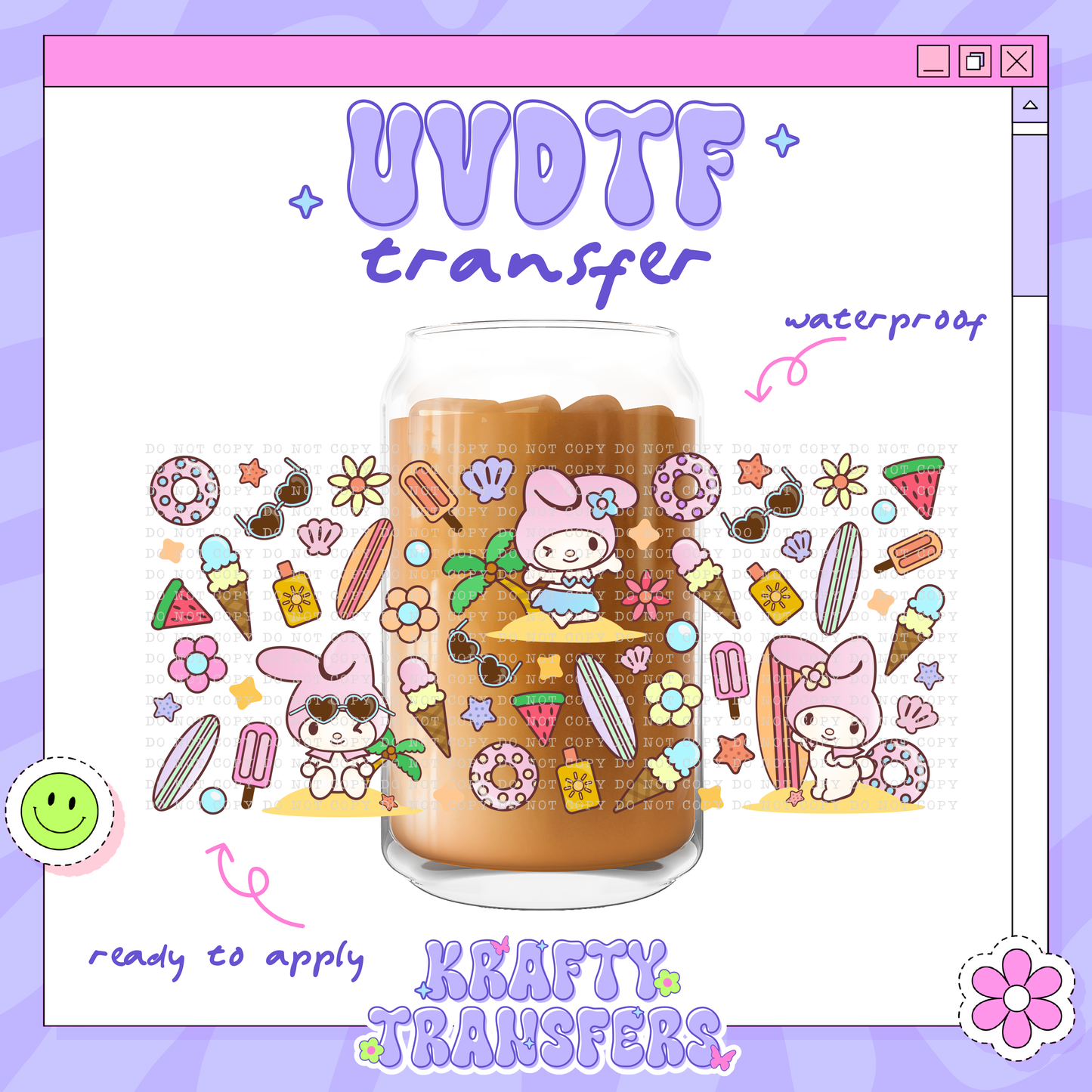 Kawaii Melody - 16oz Glass Wrap