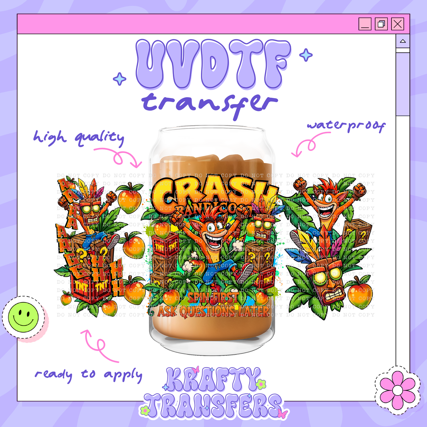 Crash | #7 | 16oz UVDTF Wrap