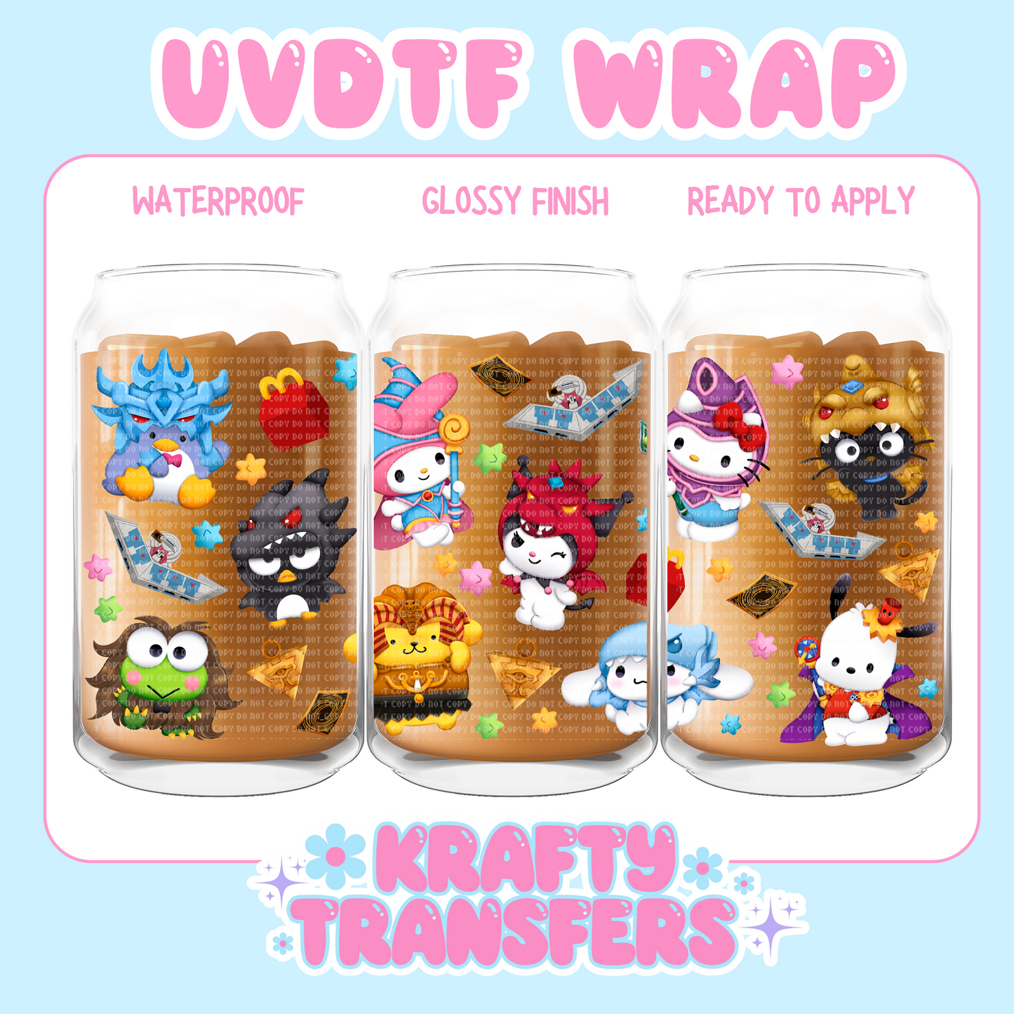 Kawaii YuGi - 16 oz UV DTF WRAP
