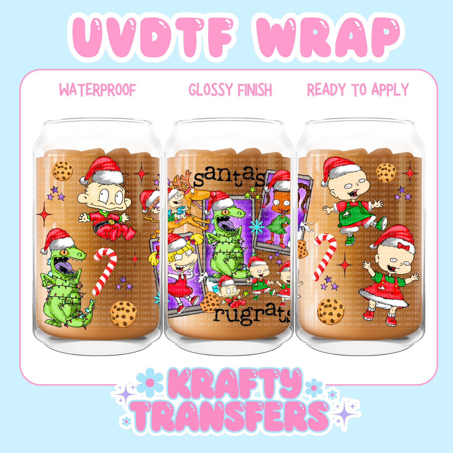90s Babies Xmas - 16 oz UV DTF WRAP