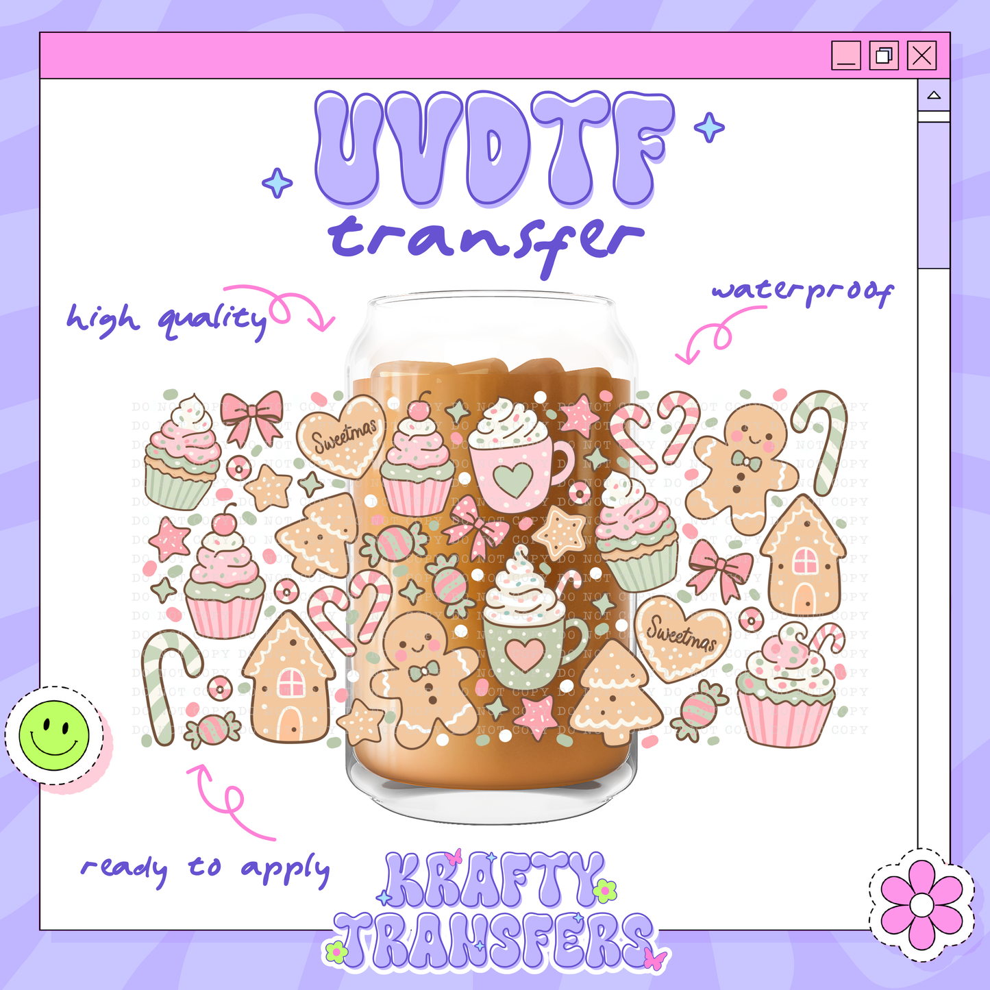 Gingy Holiday - 16oz Glass Wrap