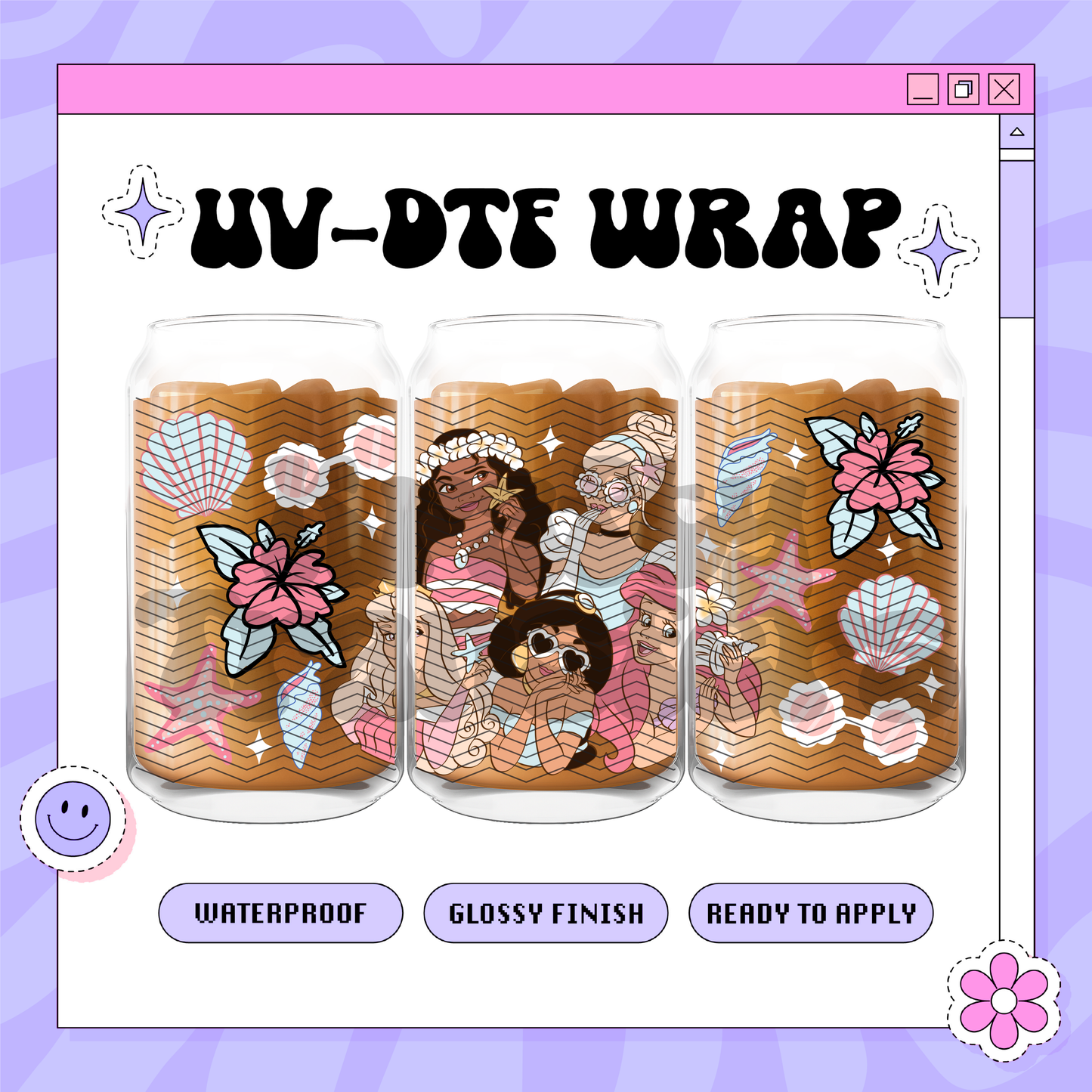 Summer Girlies Dis - 16oz Glass Wrap