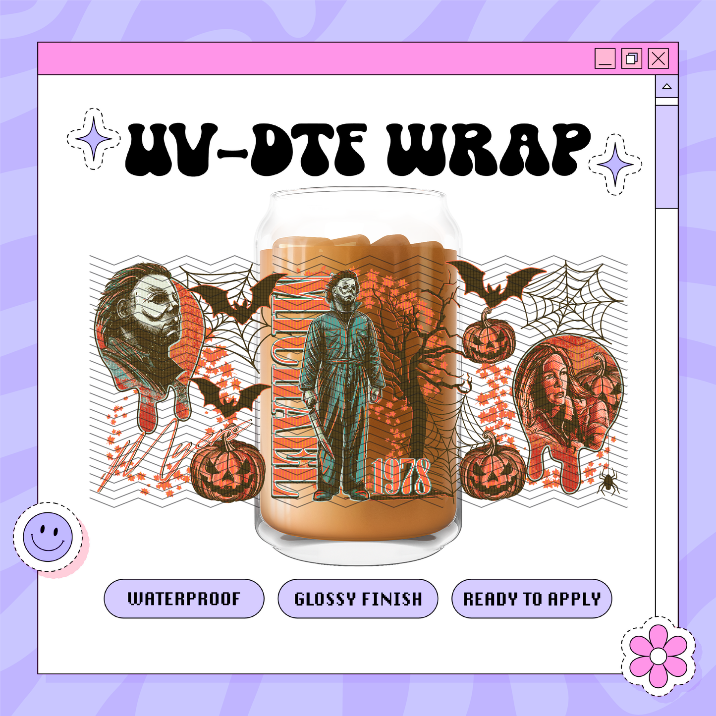 Horror Michael - 16oz Glass Wrap